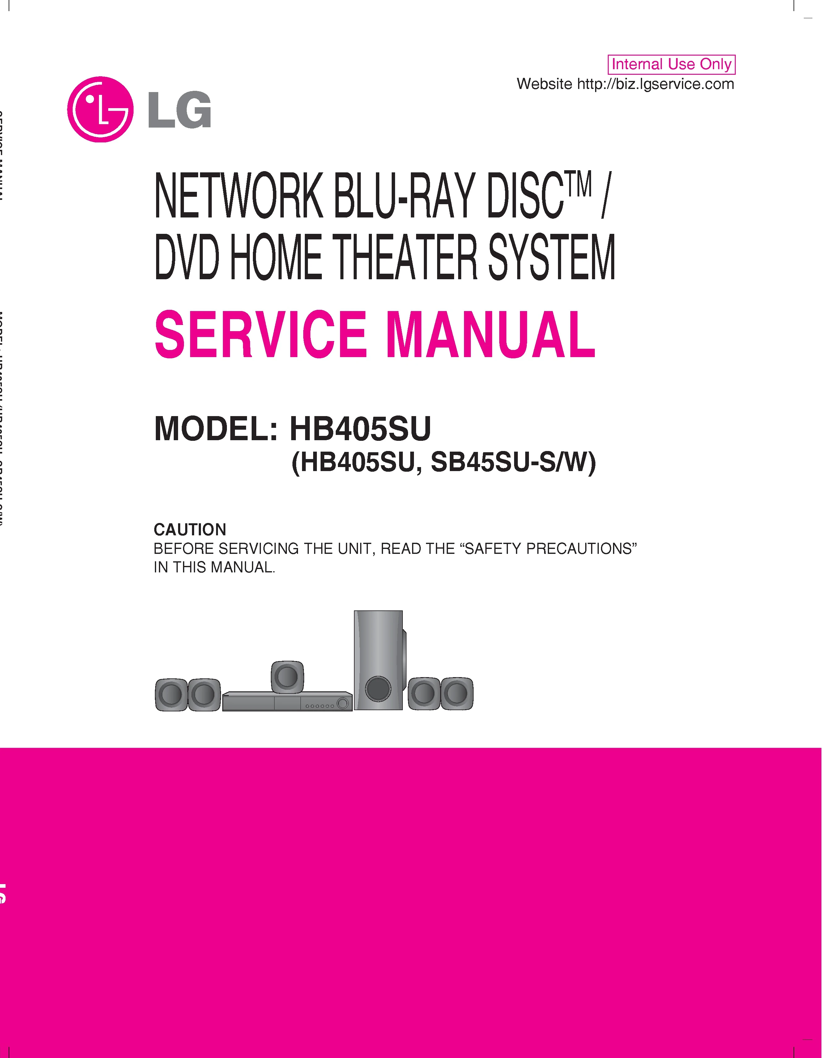 Lg hb405su service manual cover