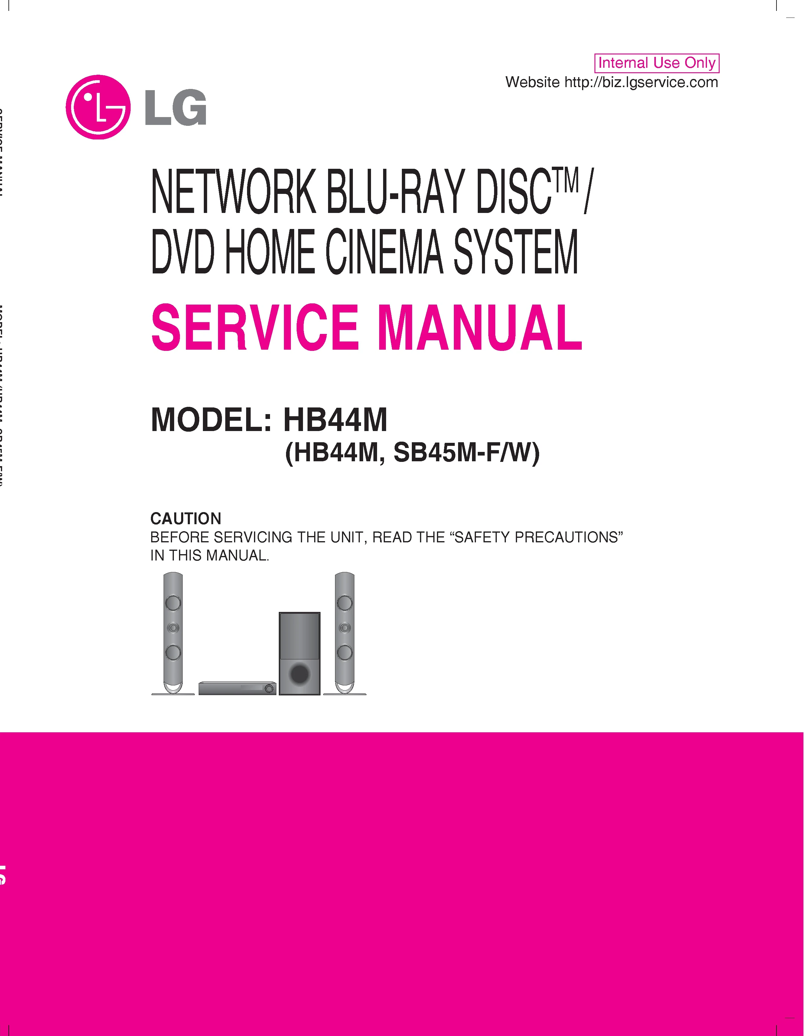 Lg hb44m service manual cover