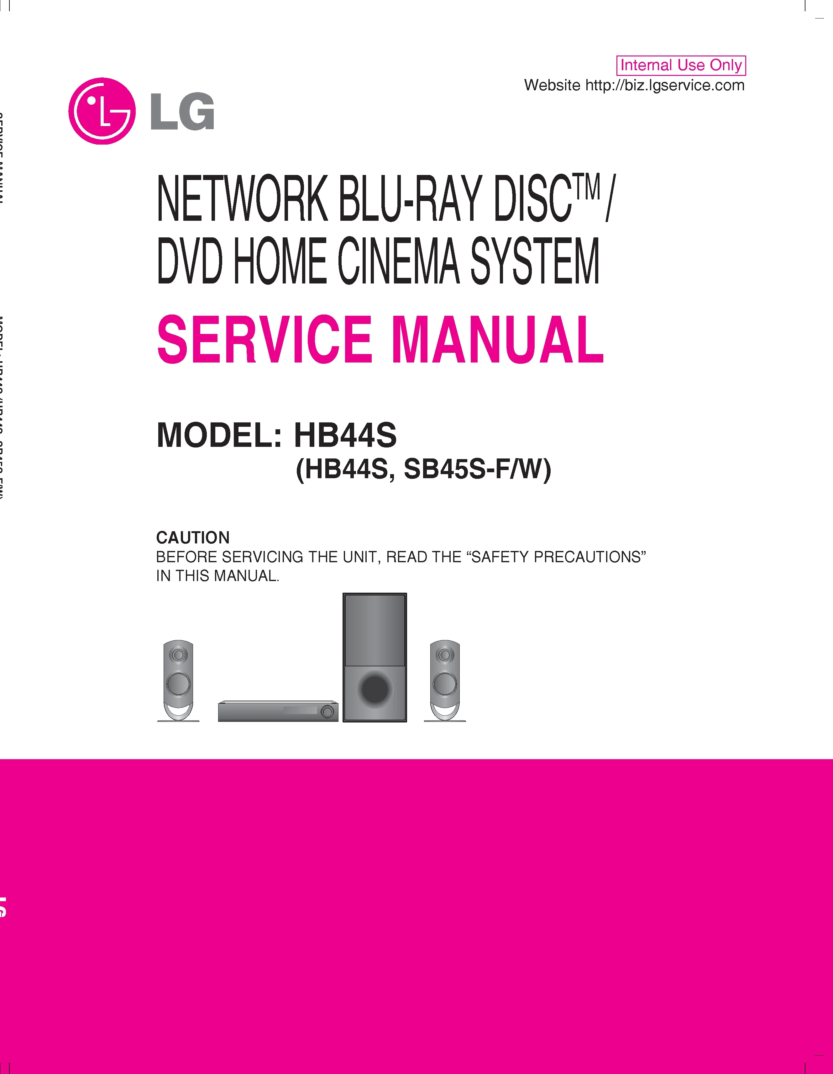 Lg hb44s service manual cover