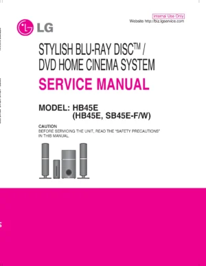 Lg hb45e service manual cover
