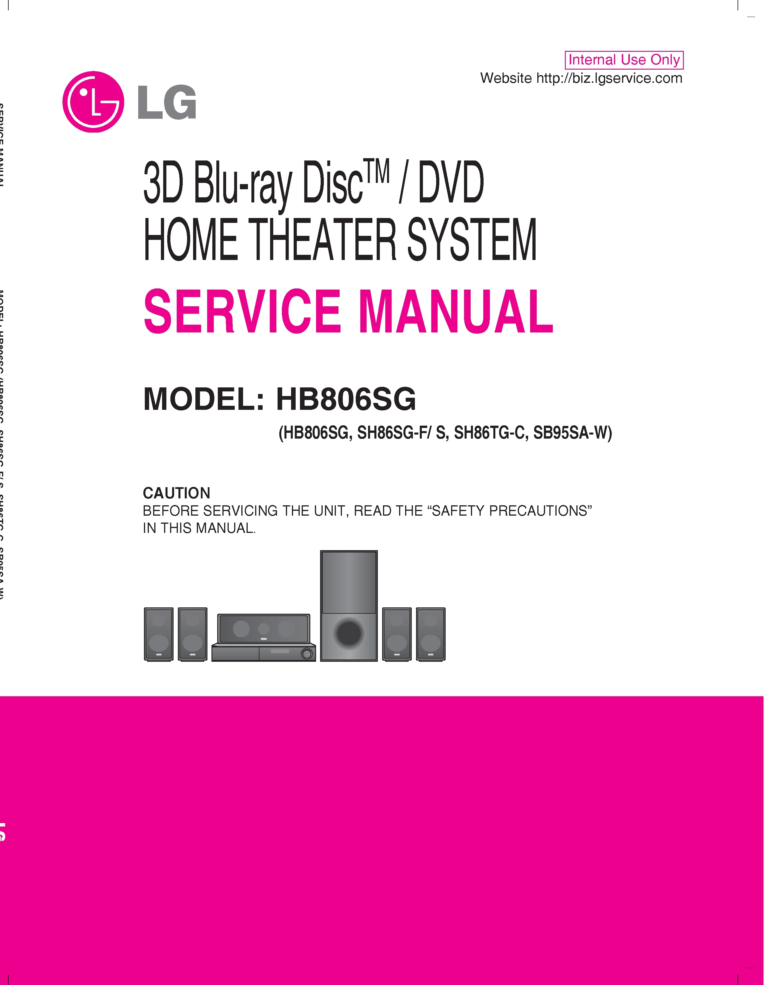 Lg hb806sg service manual cover