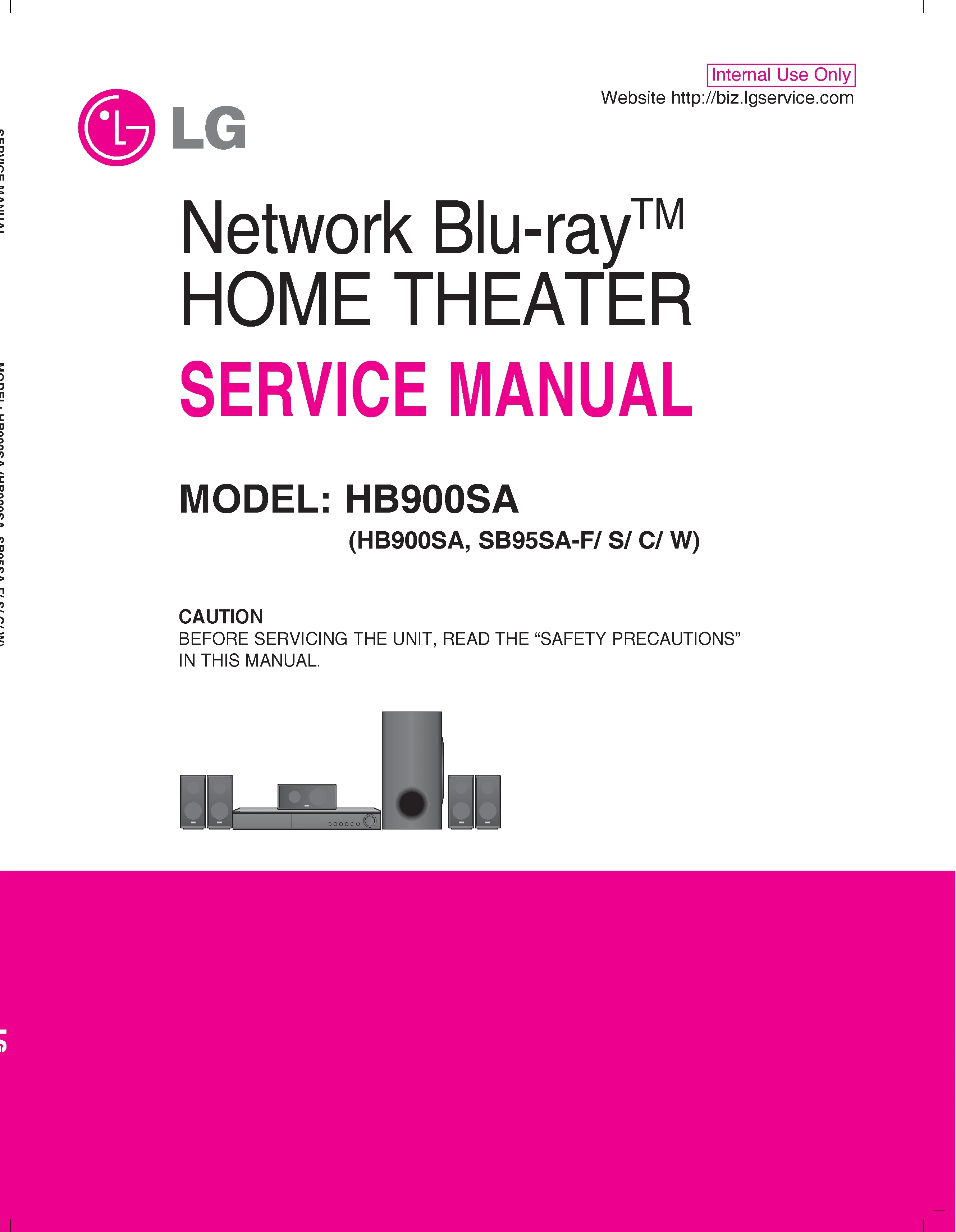 Lg hb900sa service manual cover