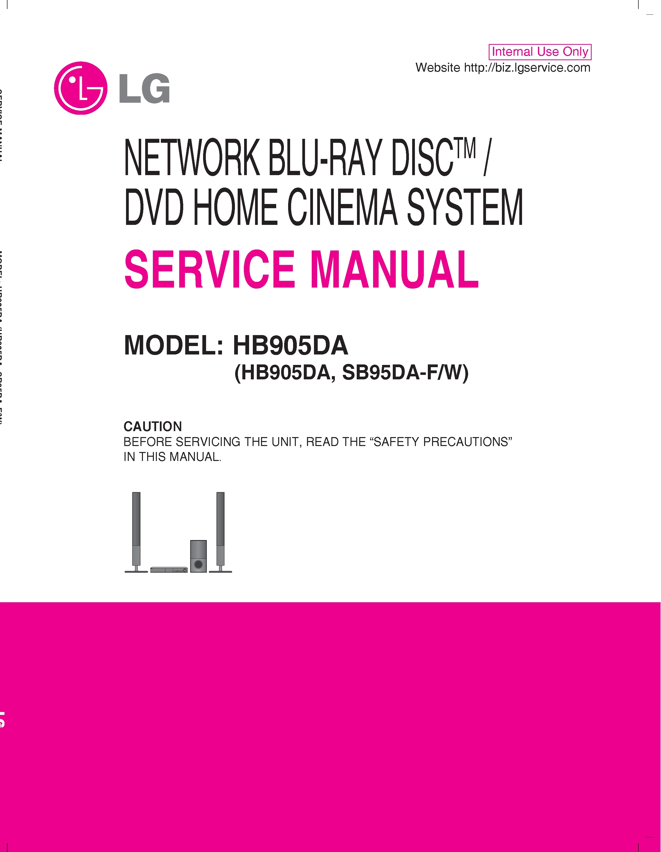 Lg hb905da service manual cover