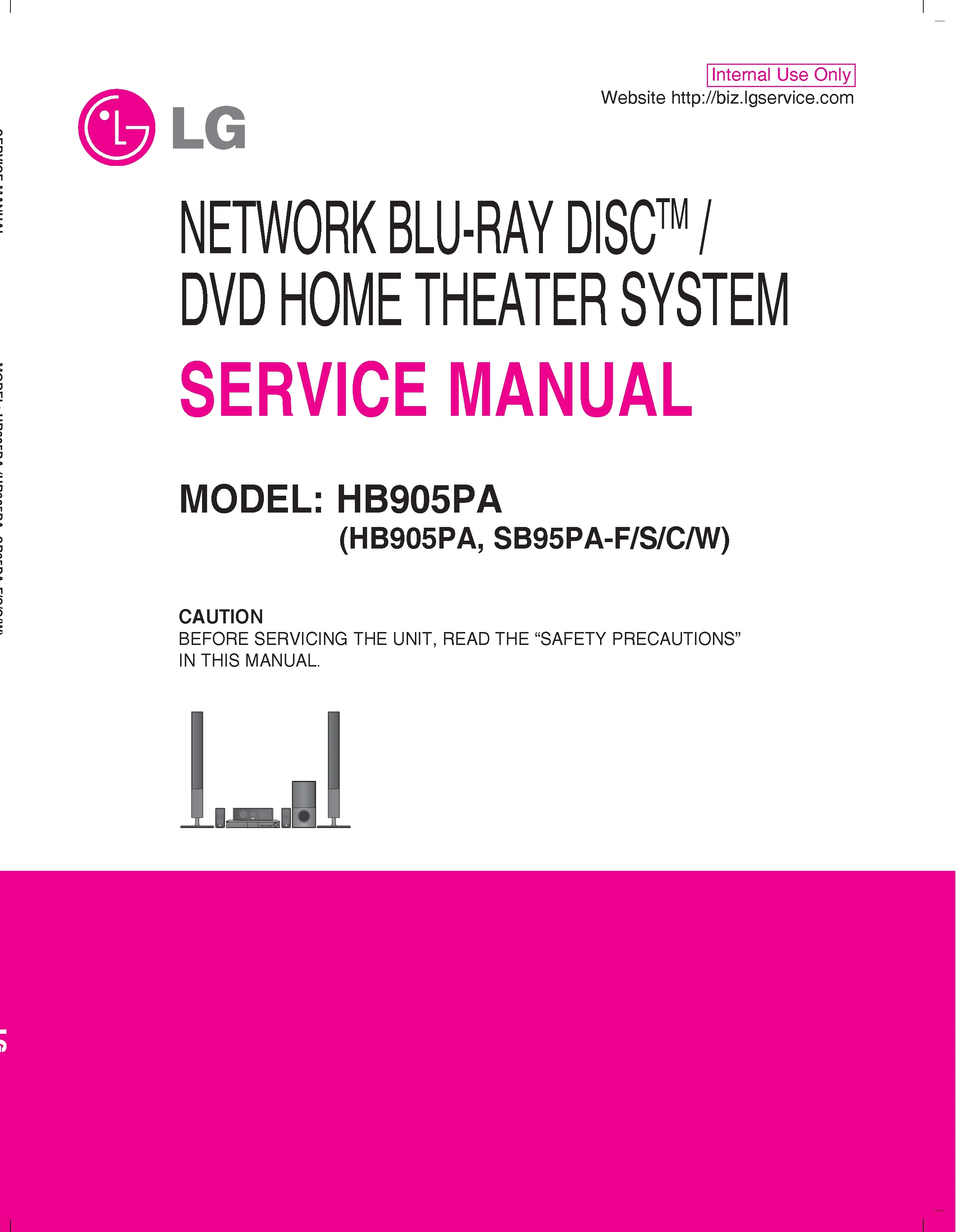 Lg hb905pa service manual cover