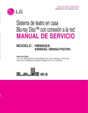 Lg hb905sa espanol service manual cover