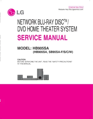 Lg hb905sa service manual cover