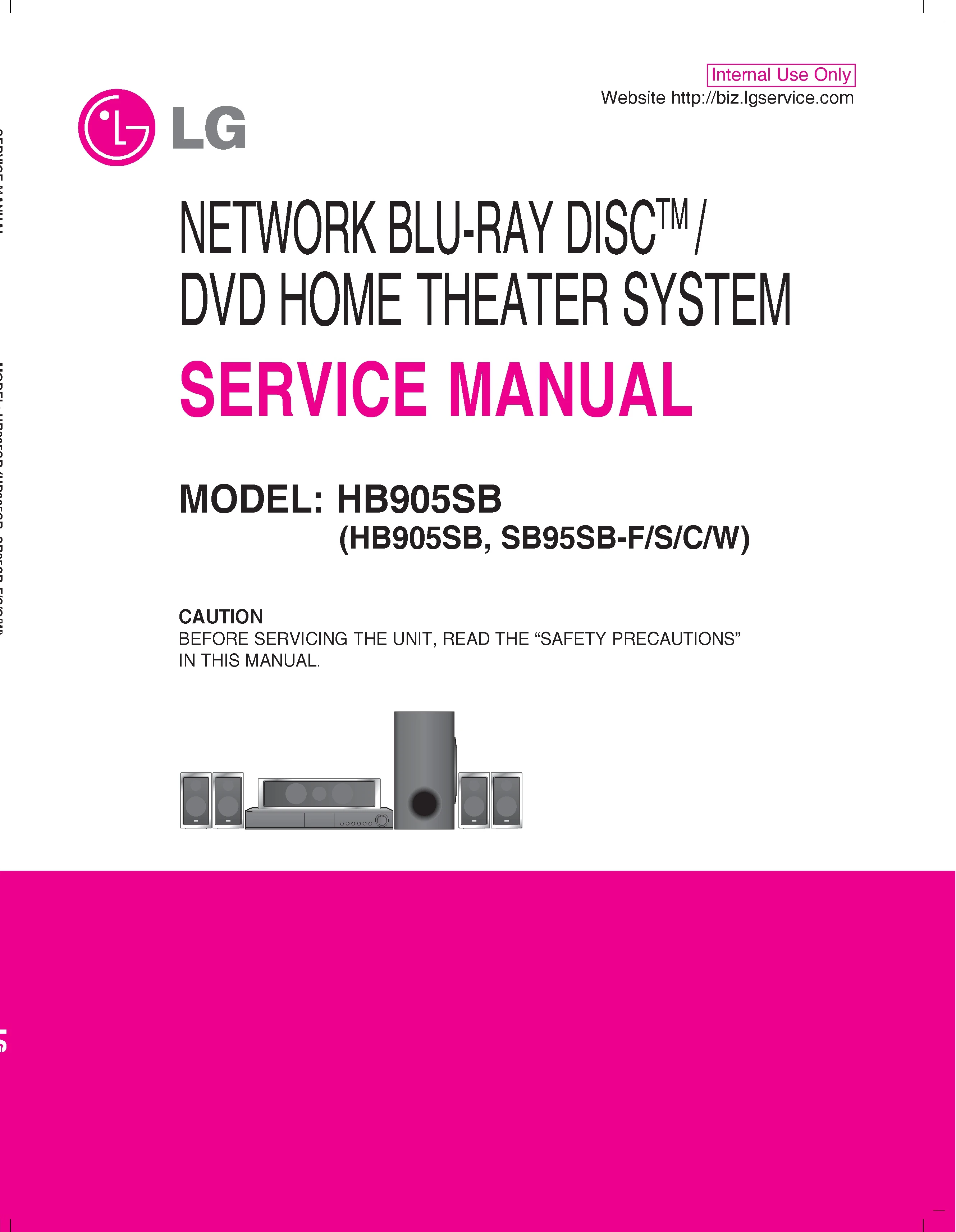 Lg hb905sb service manual cover