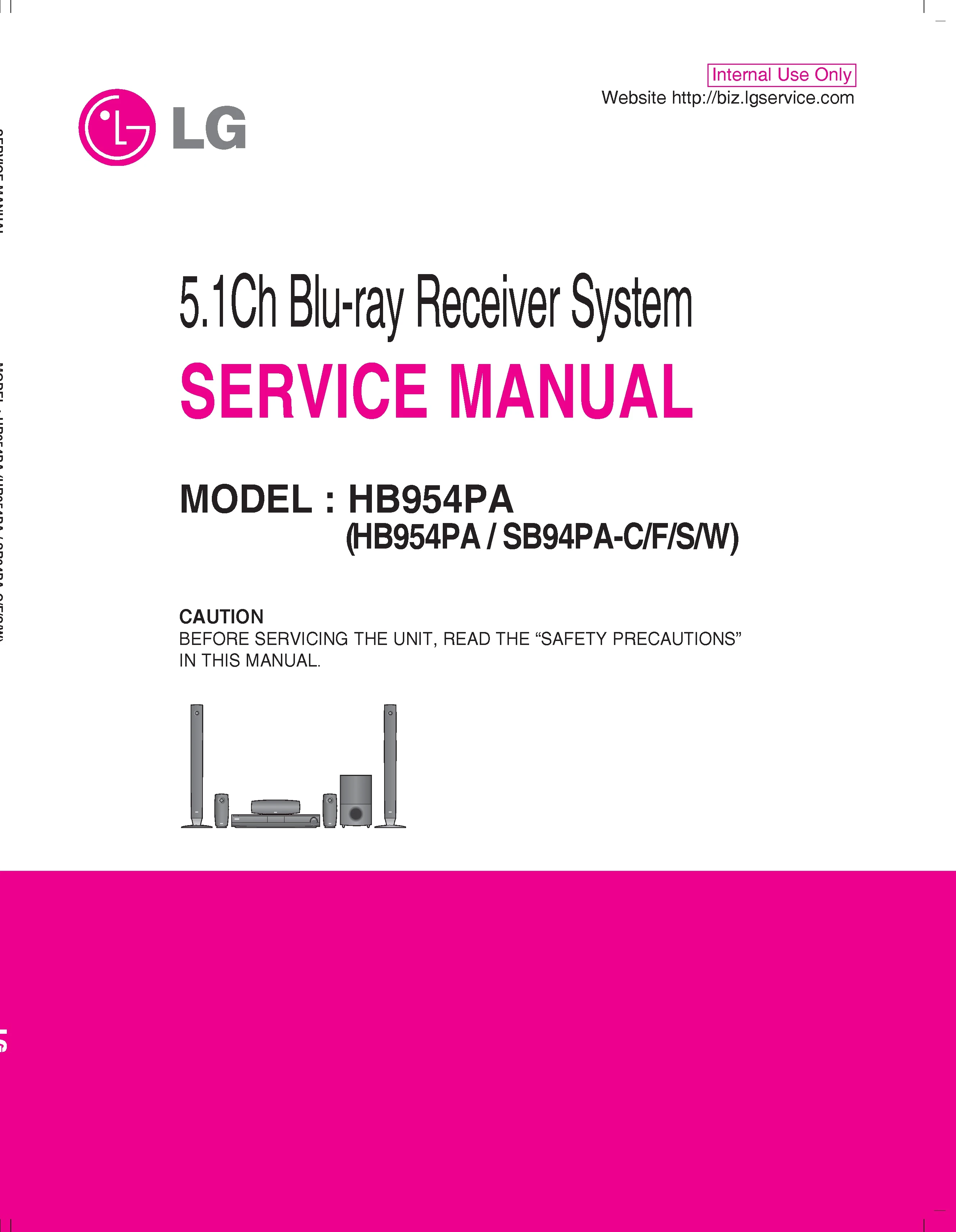 Lg hb954pa service manual cover
