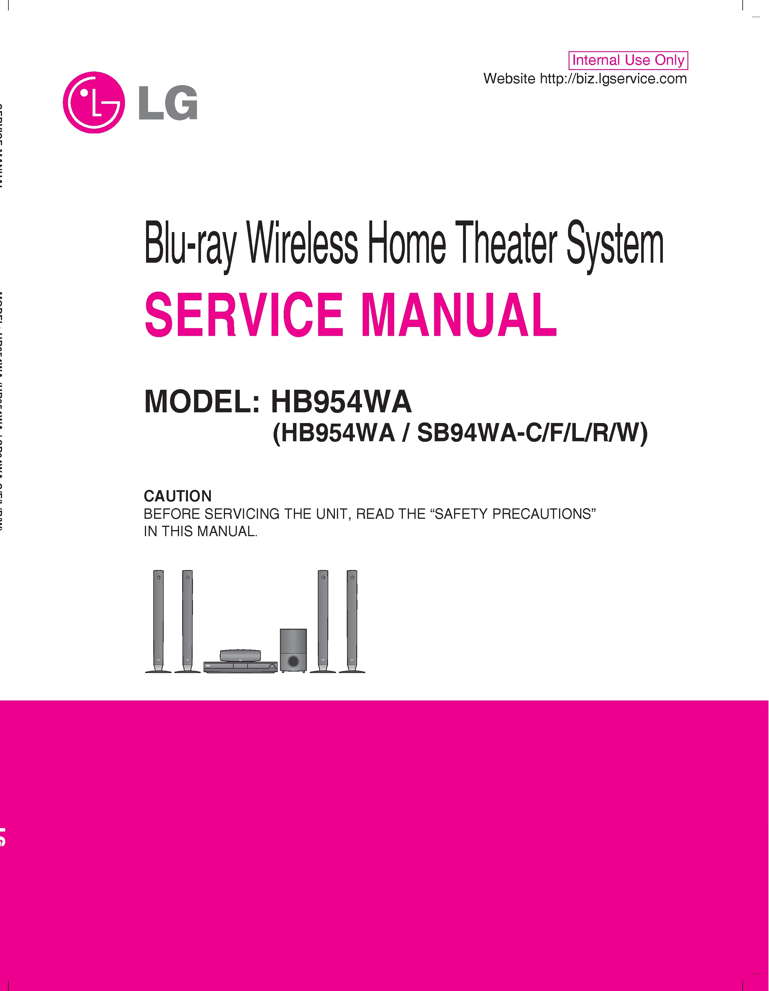 Lg hb954wa service manual cover