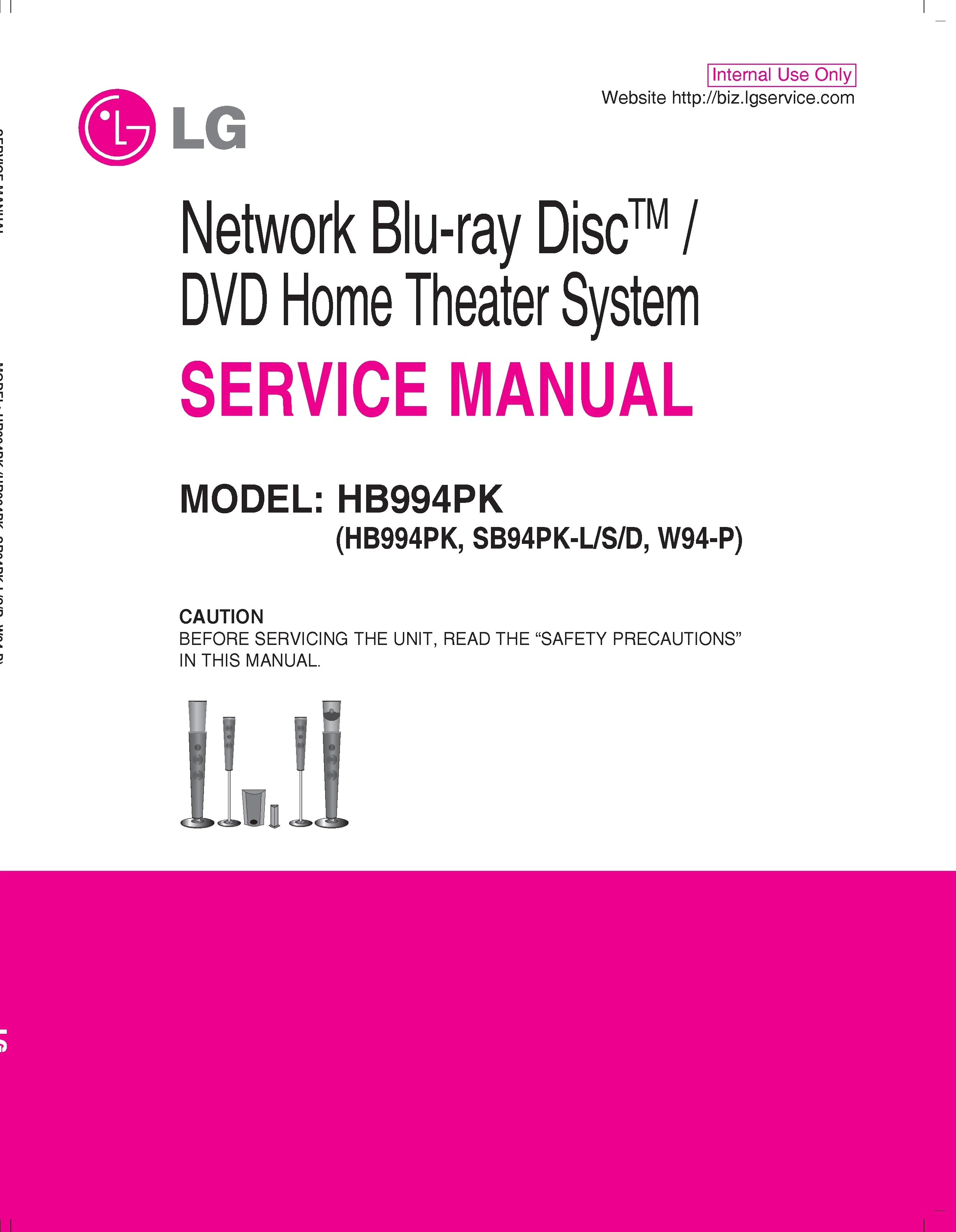 Lg hb994pk service manual cover