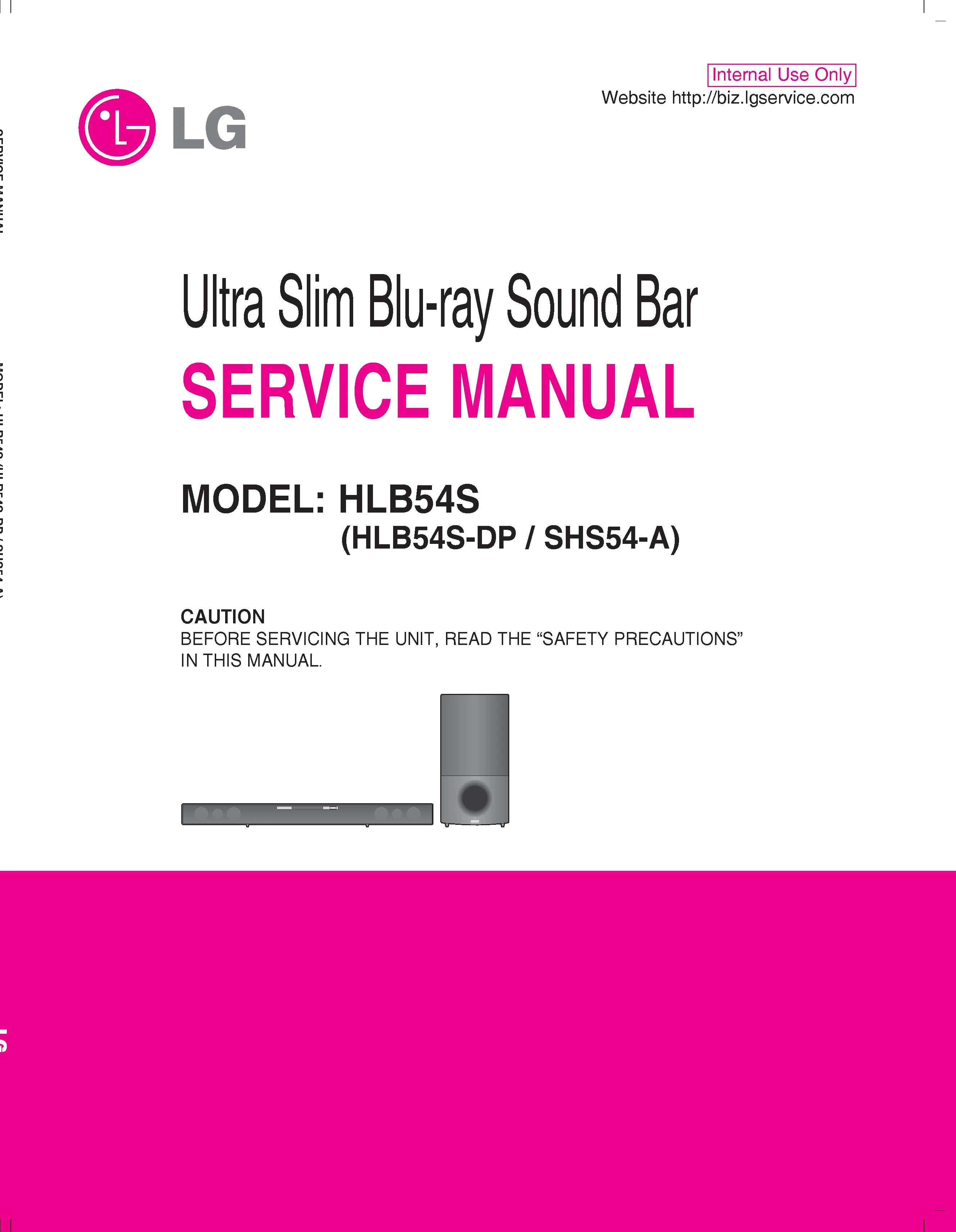 Lg hlb54s service manual cover