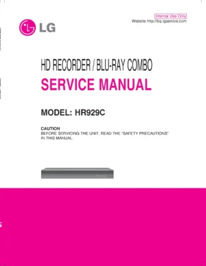 Lg hr929c service manual cover
