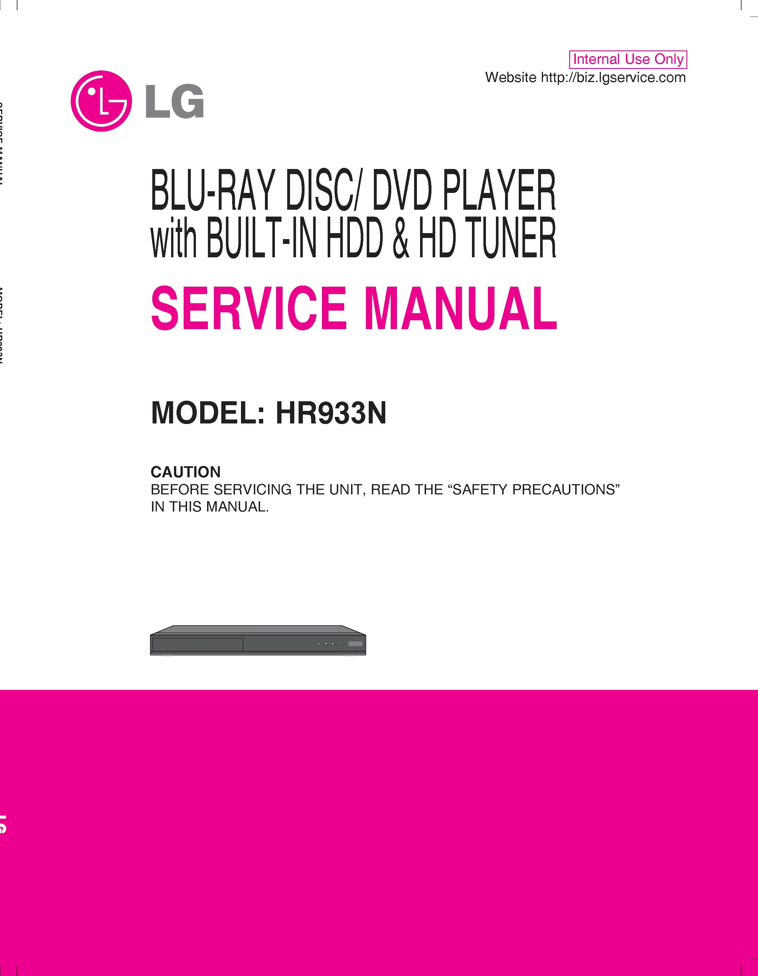 Lg hr933n service manual cover