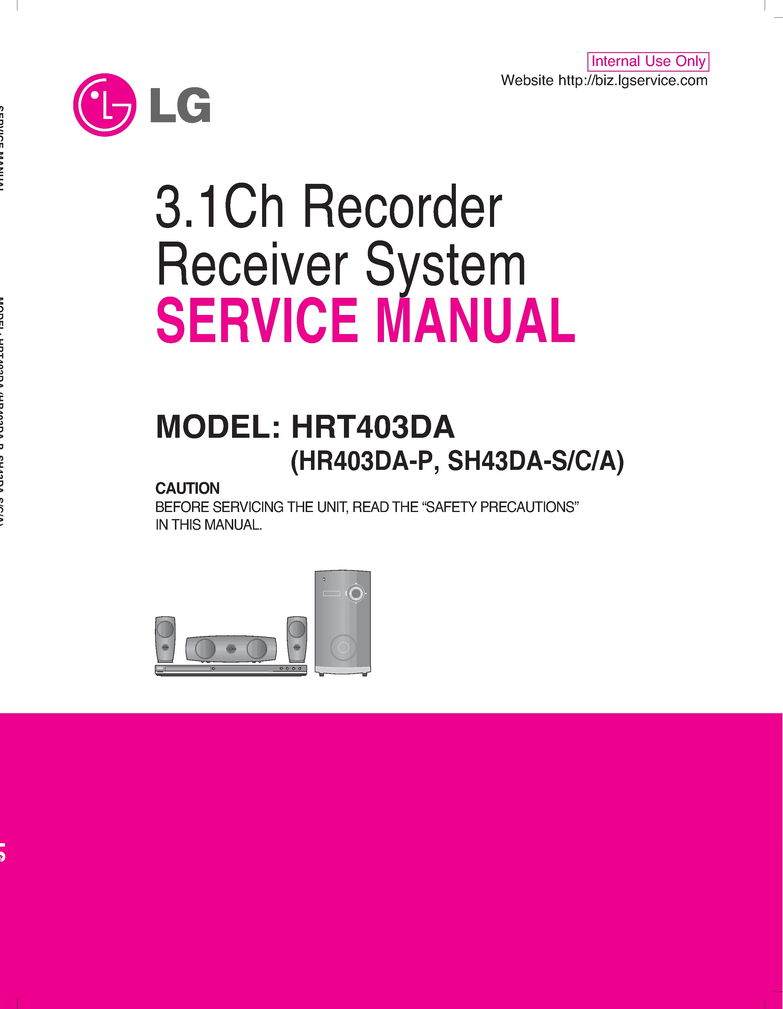 Lg hrt403da service manual cover
