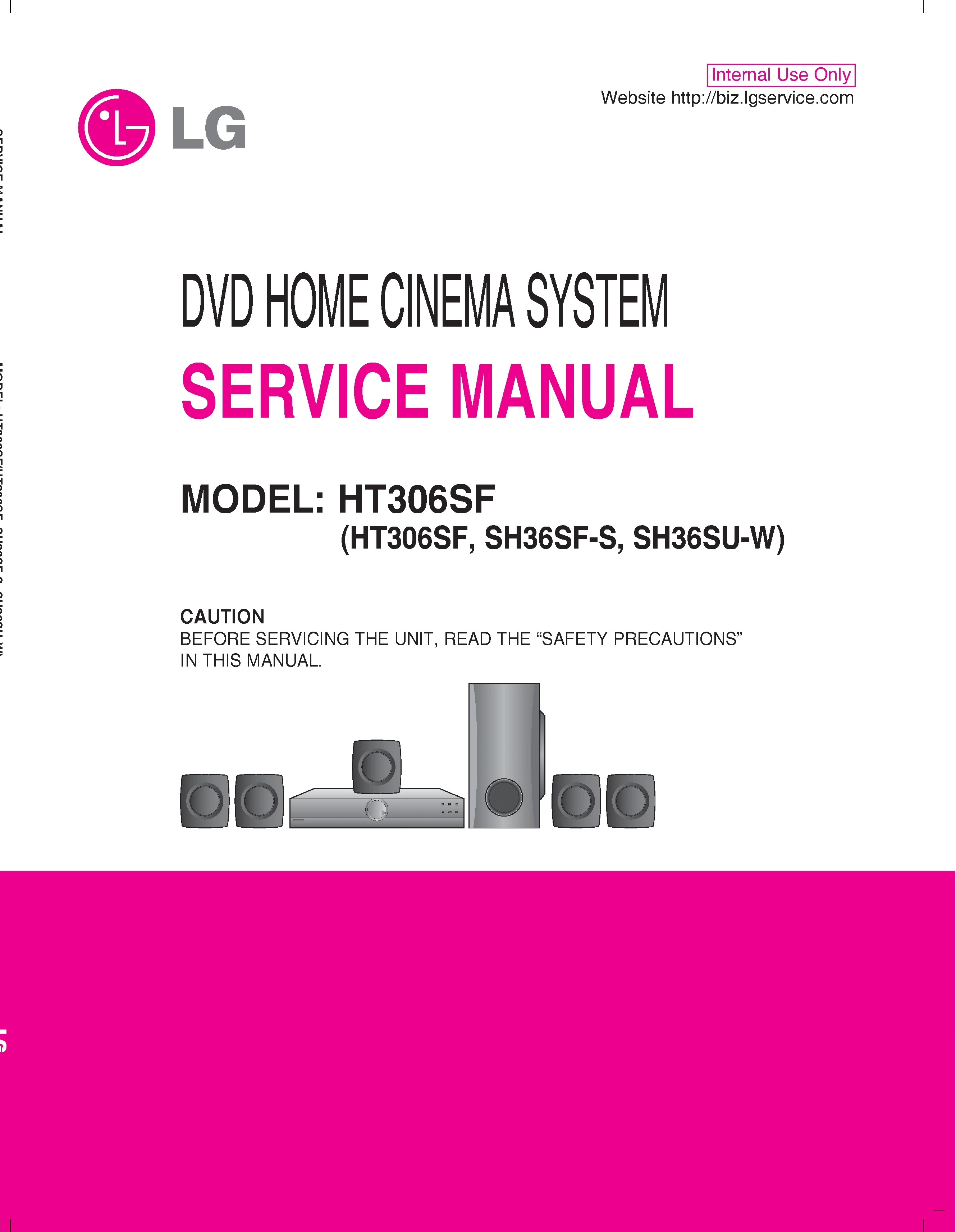 Lg ht306sf service manual cover