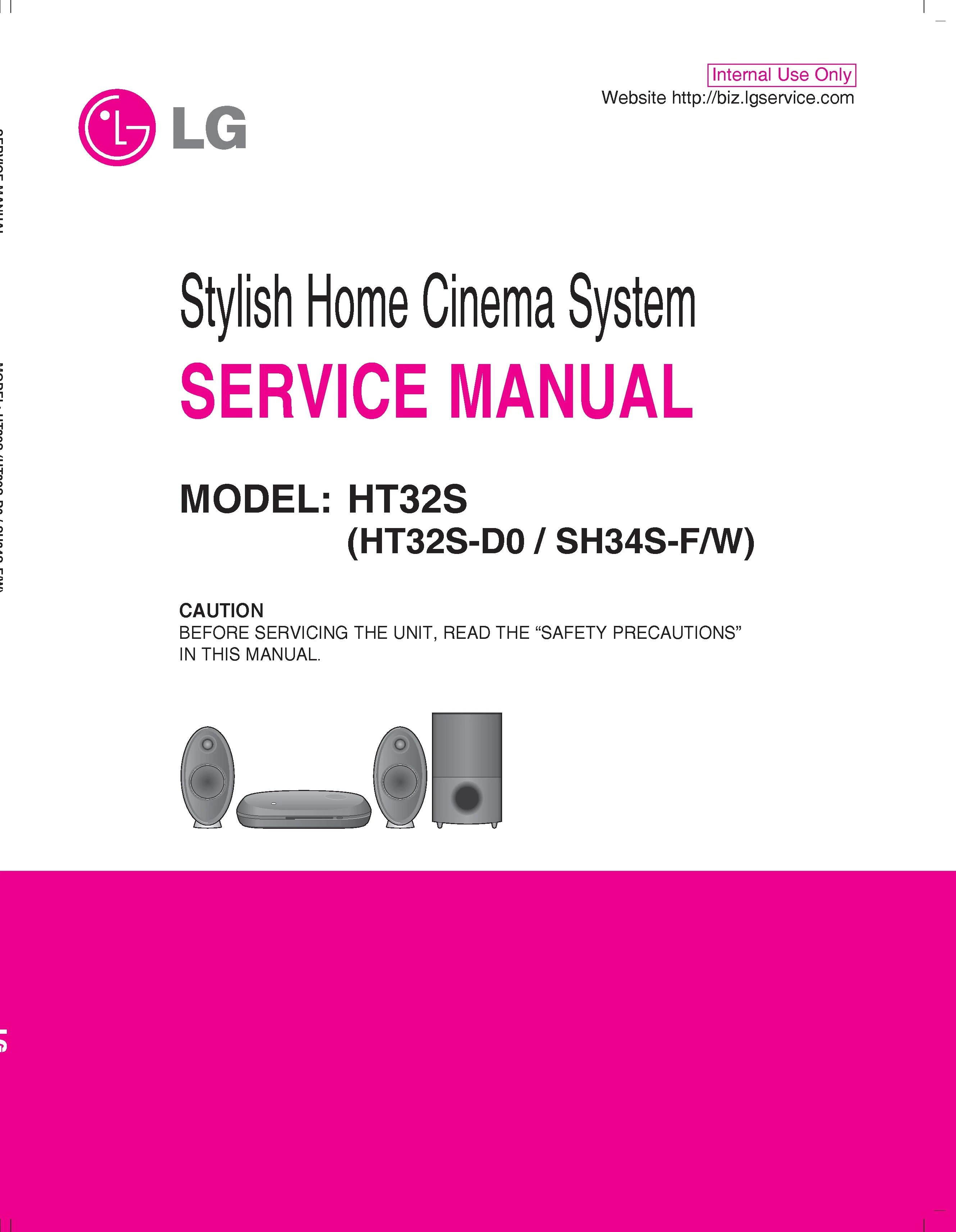 Lg ht32s service manual cover