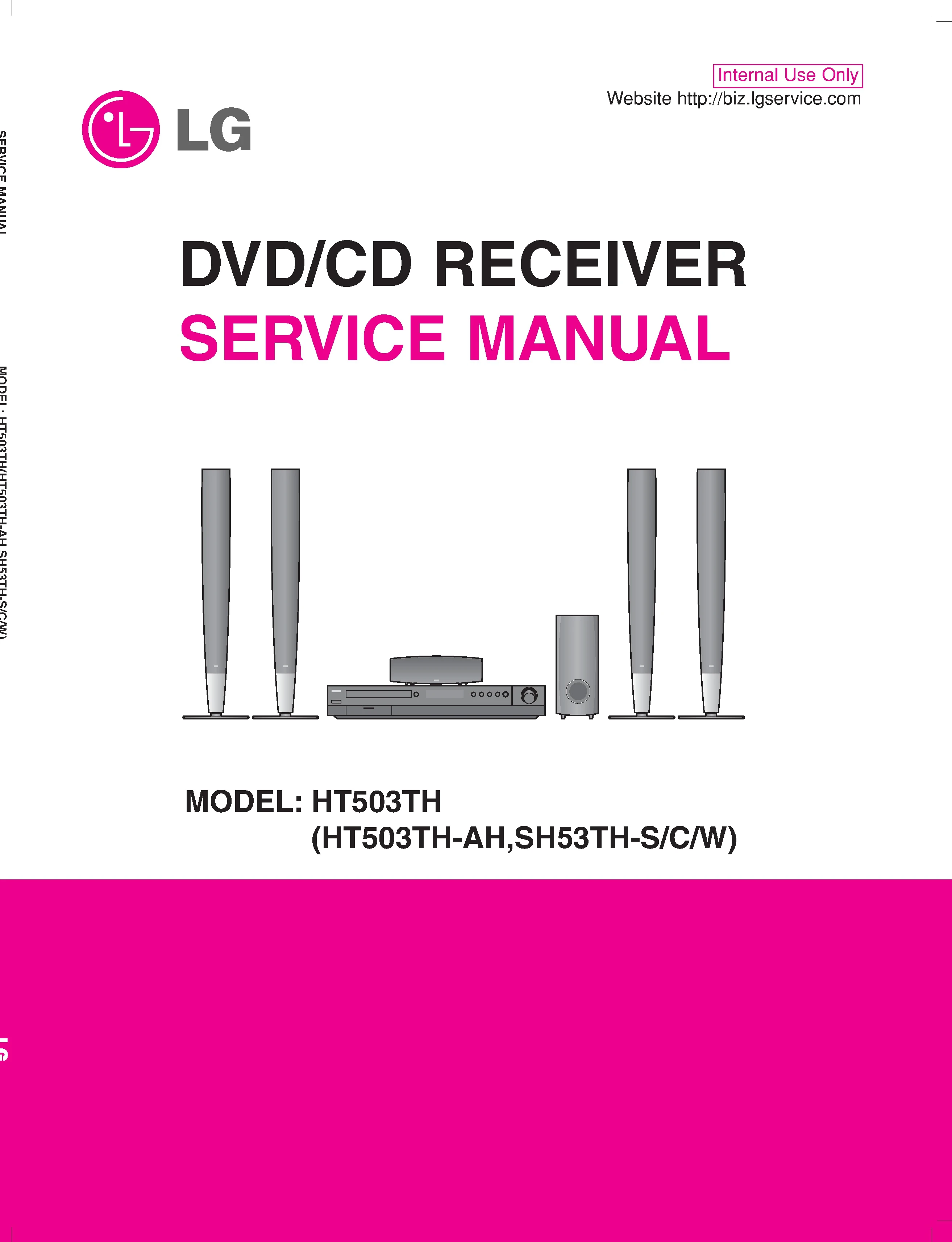 Lg ht503th service manual cover