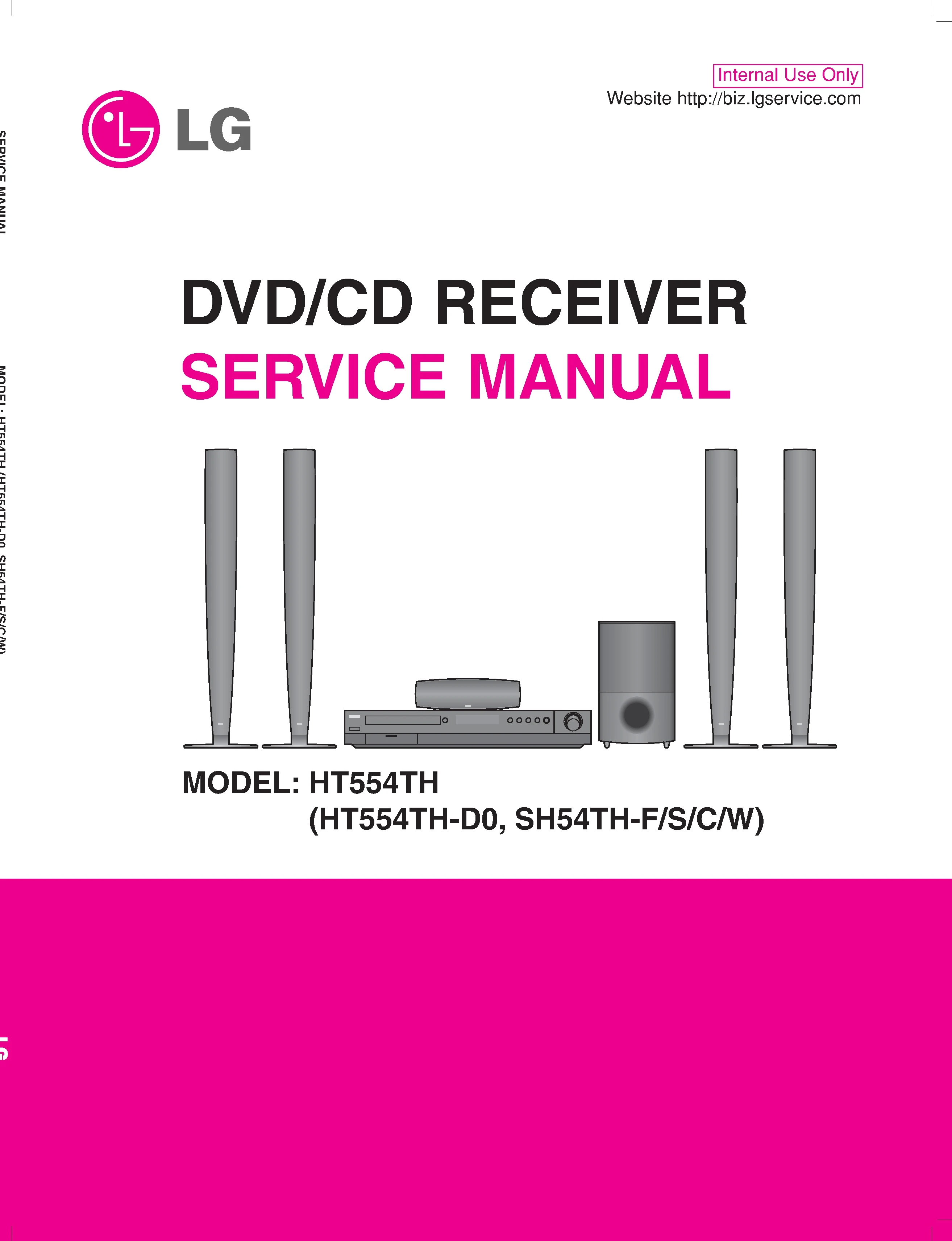 Lg ht554th service manual cover