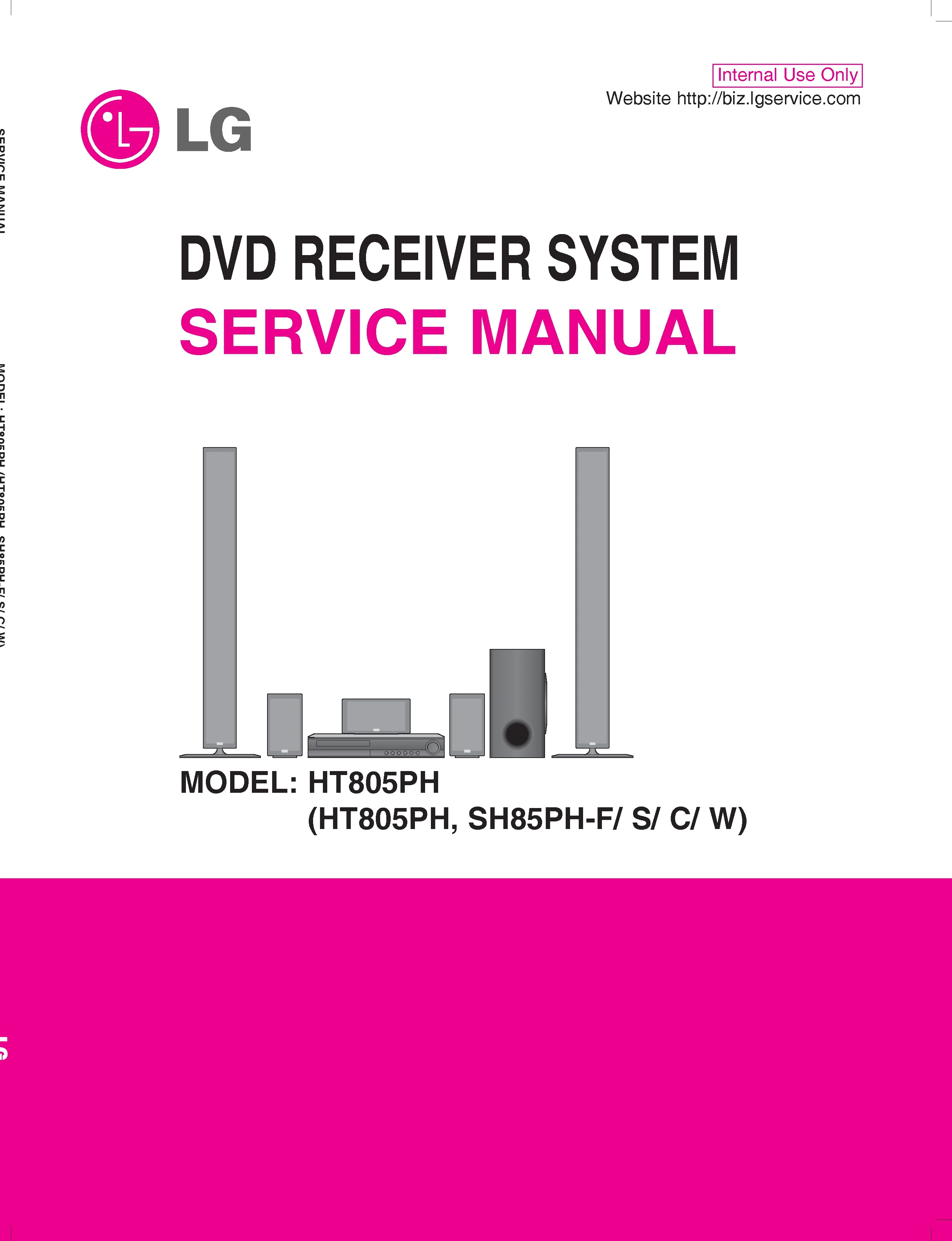 Lg ht805ph service manual cover