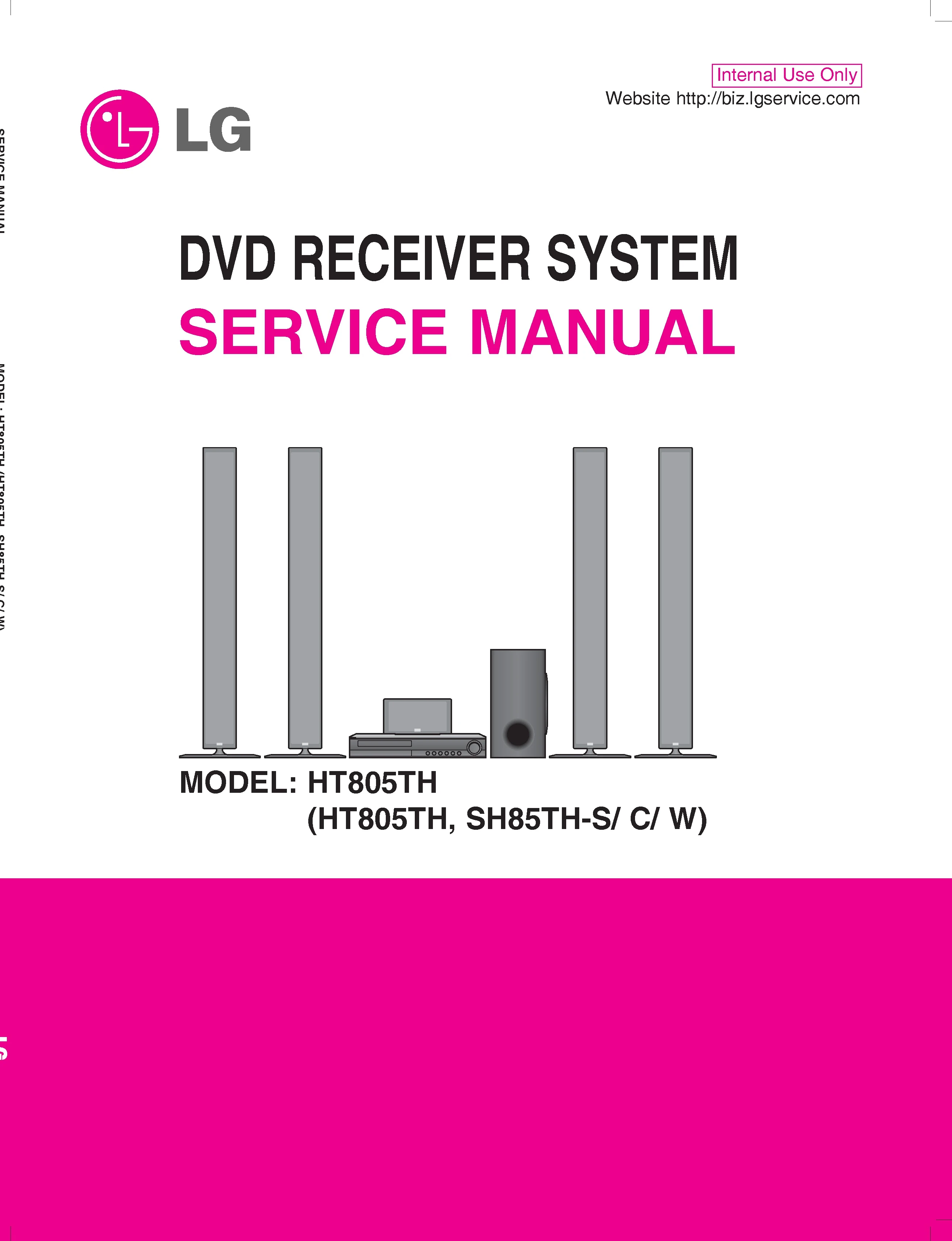 Lg ht805th service manual cover