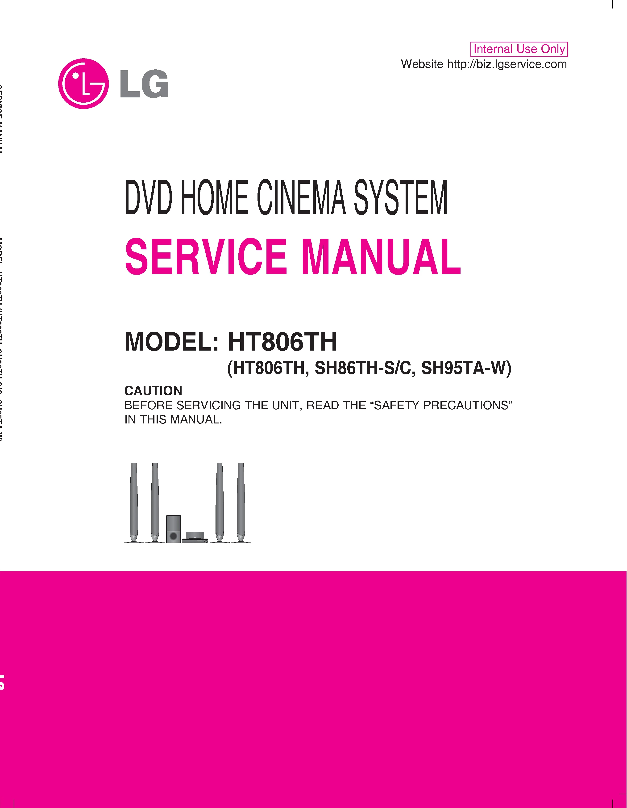 Lg ht806th service manual cover