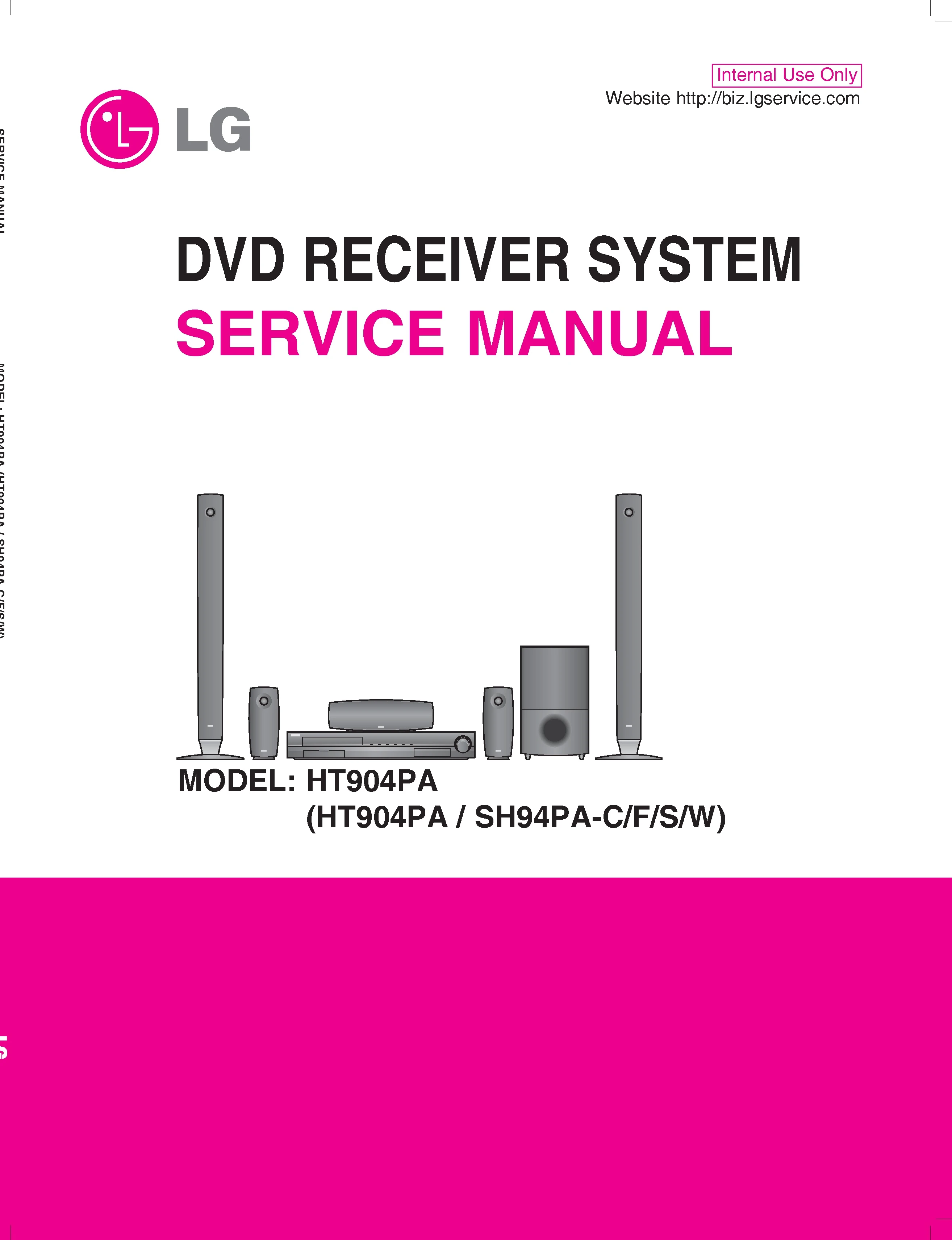 Lg ht904pa service manual cover