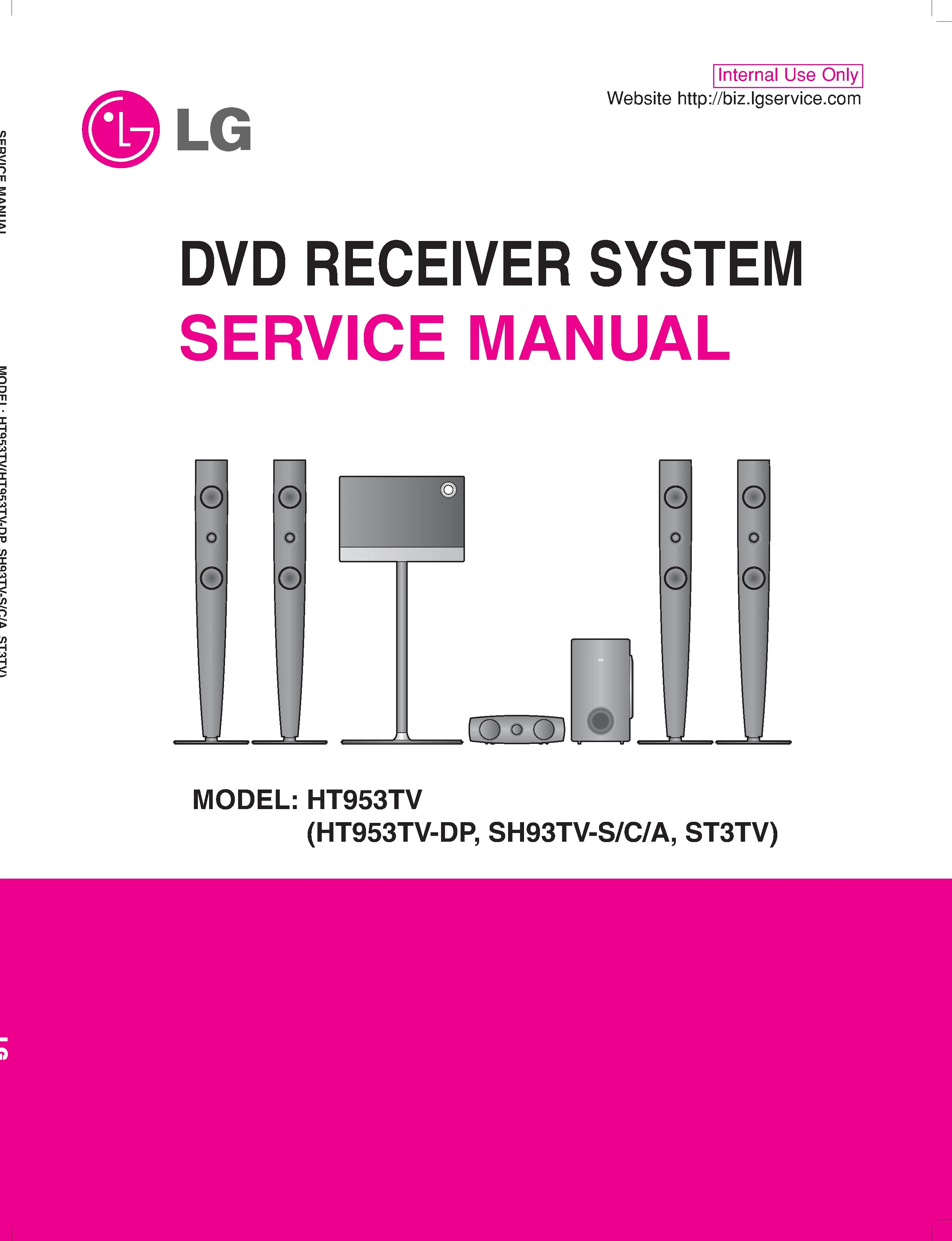 Lg ht953tv service manual cover