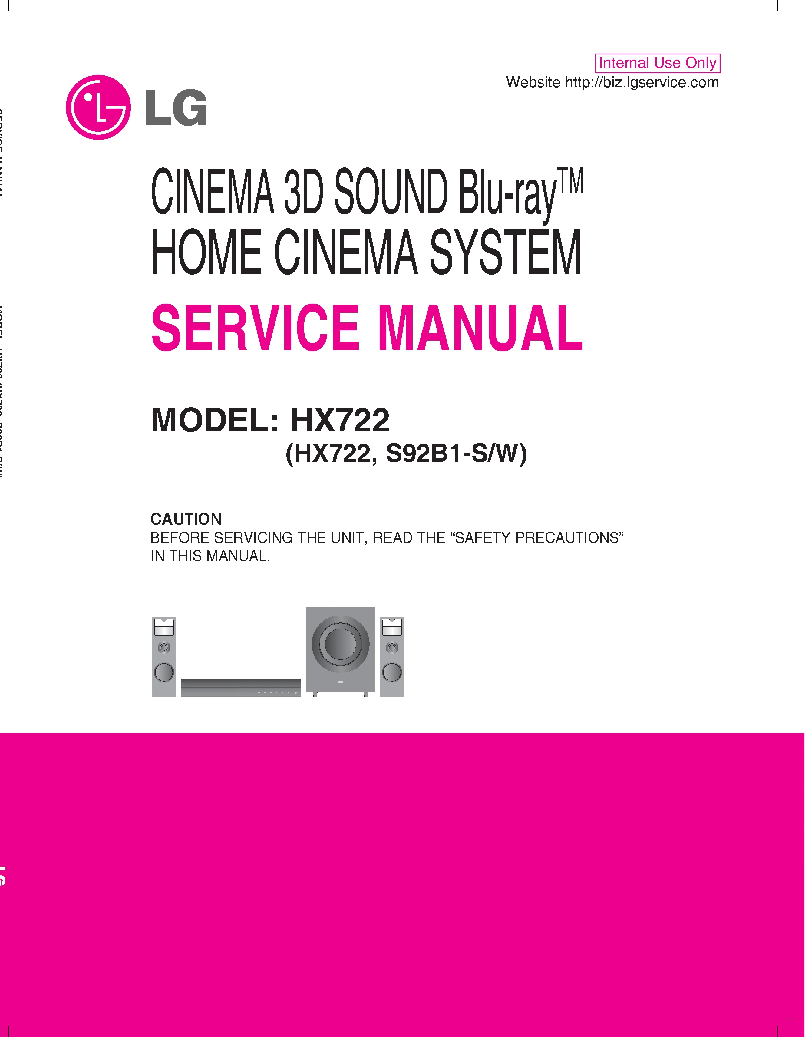 Lg hx722 service manual cover