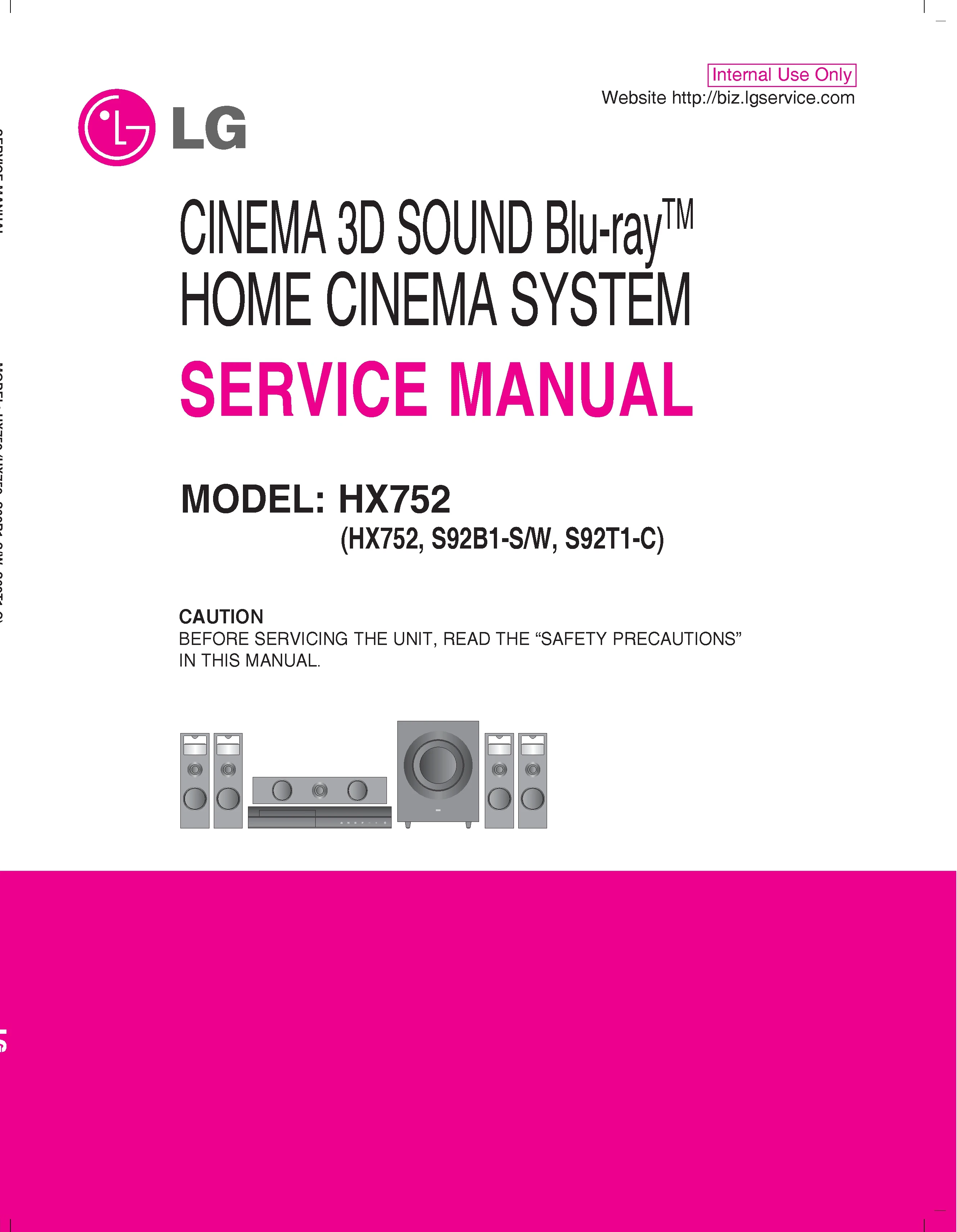 Lg hx752 service manual cover