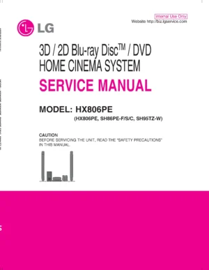 Lg hx806pe service manual cover