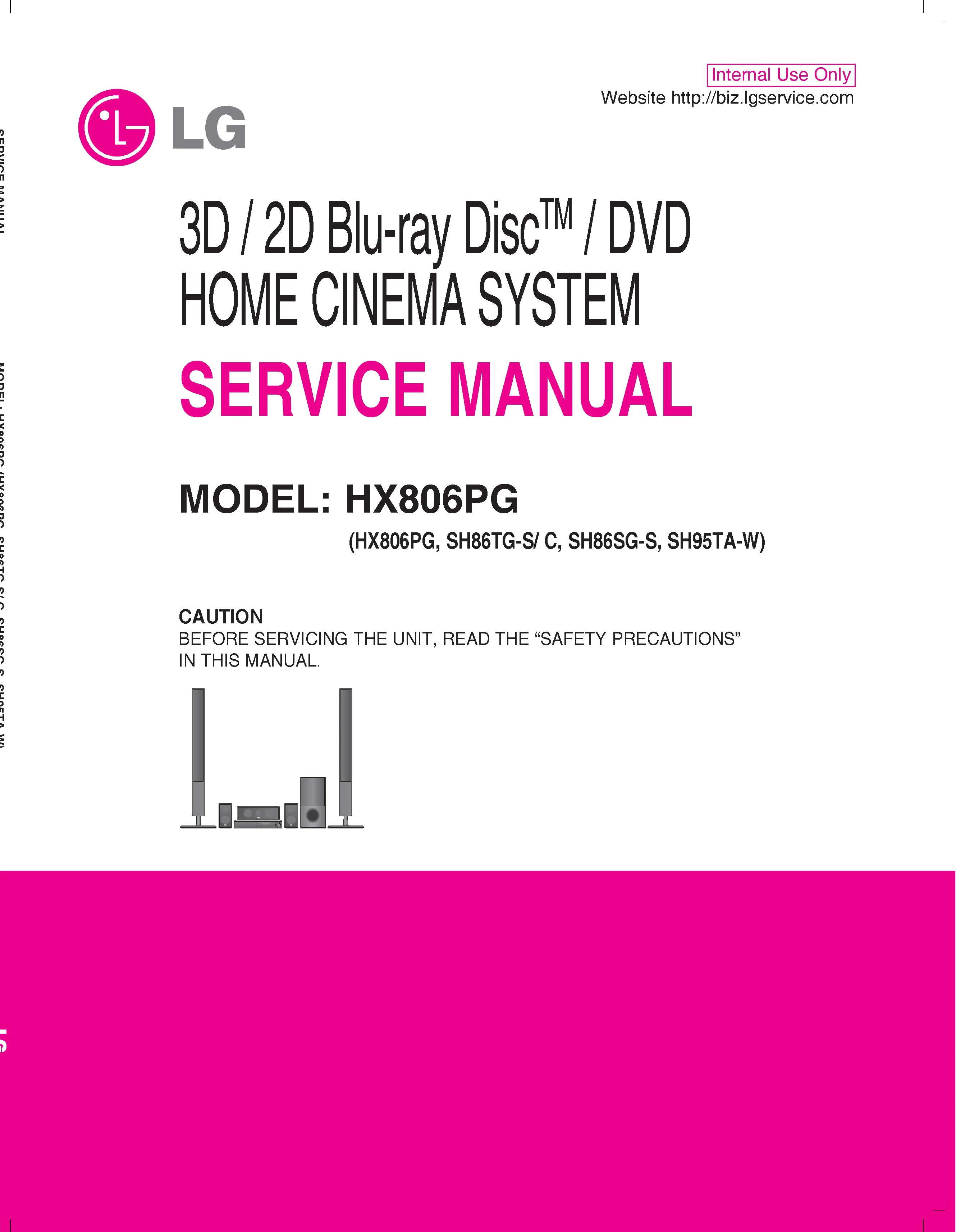 Lg hx806pg service manual cover