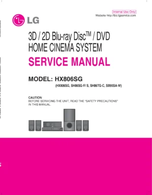 Lg hx806sg service manual cover