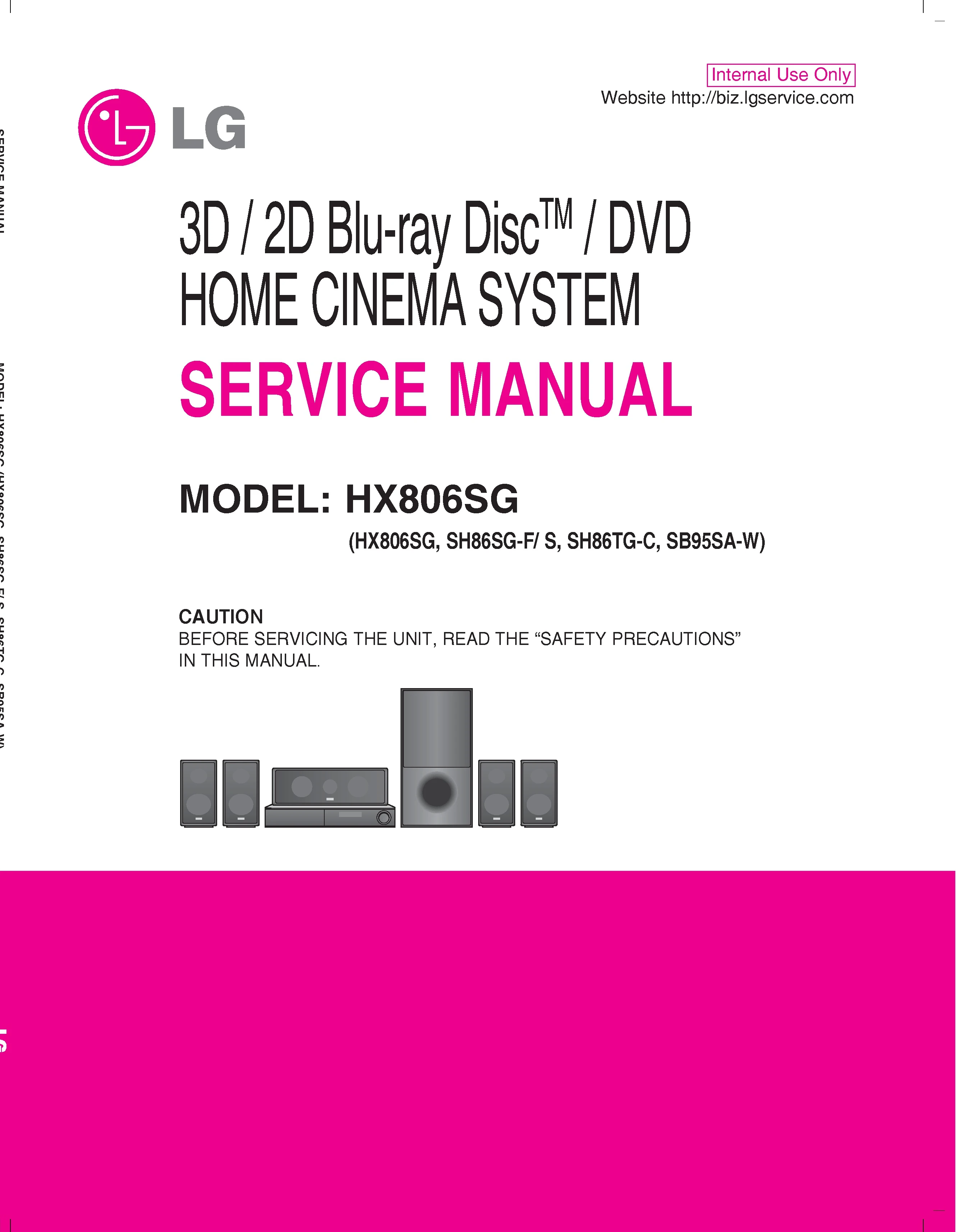 Lg hx806sg service manual cover