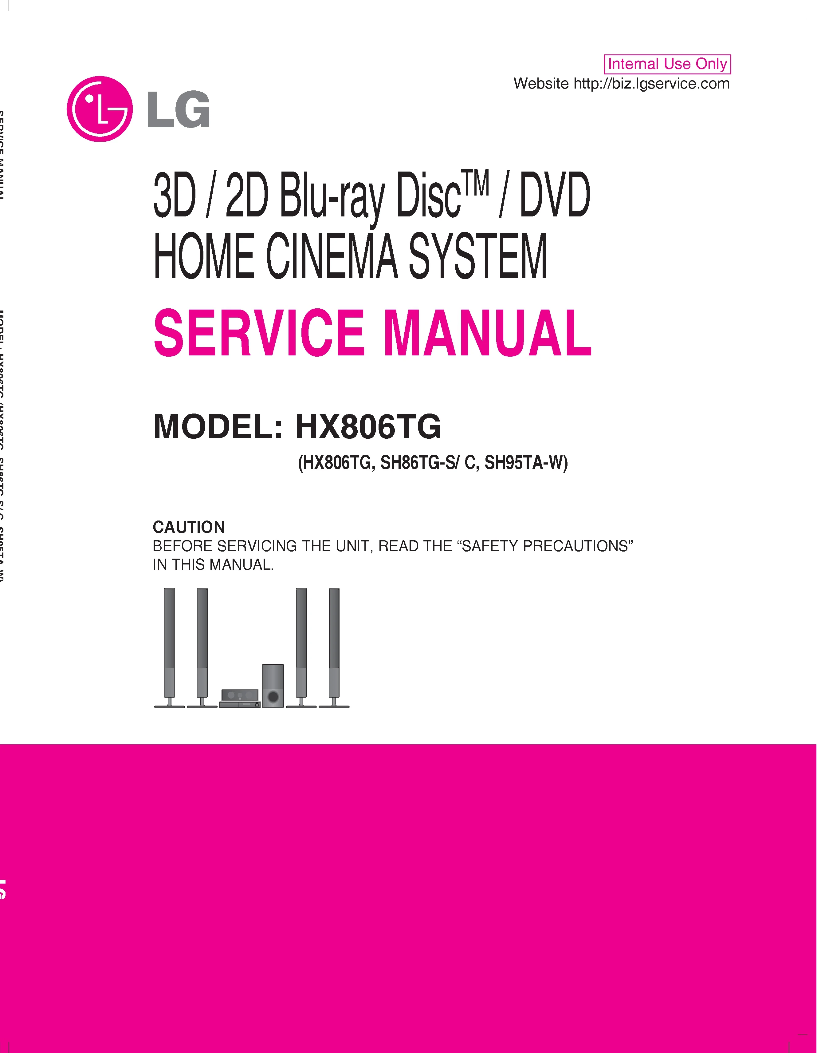 Lg hx806tg service manual cover