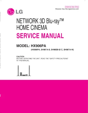 Lg hx906pa service manual cover