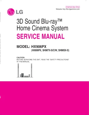 Lg hx906px service manual cover
