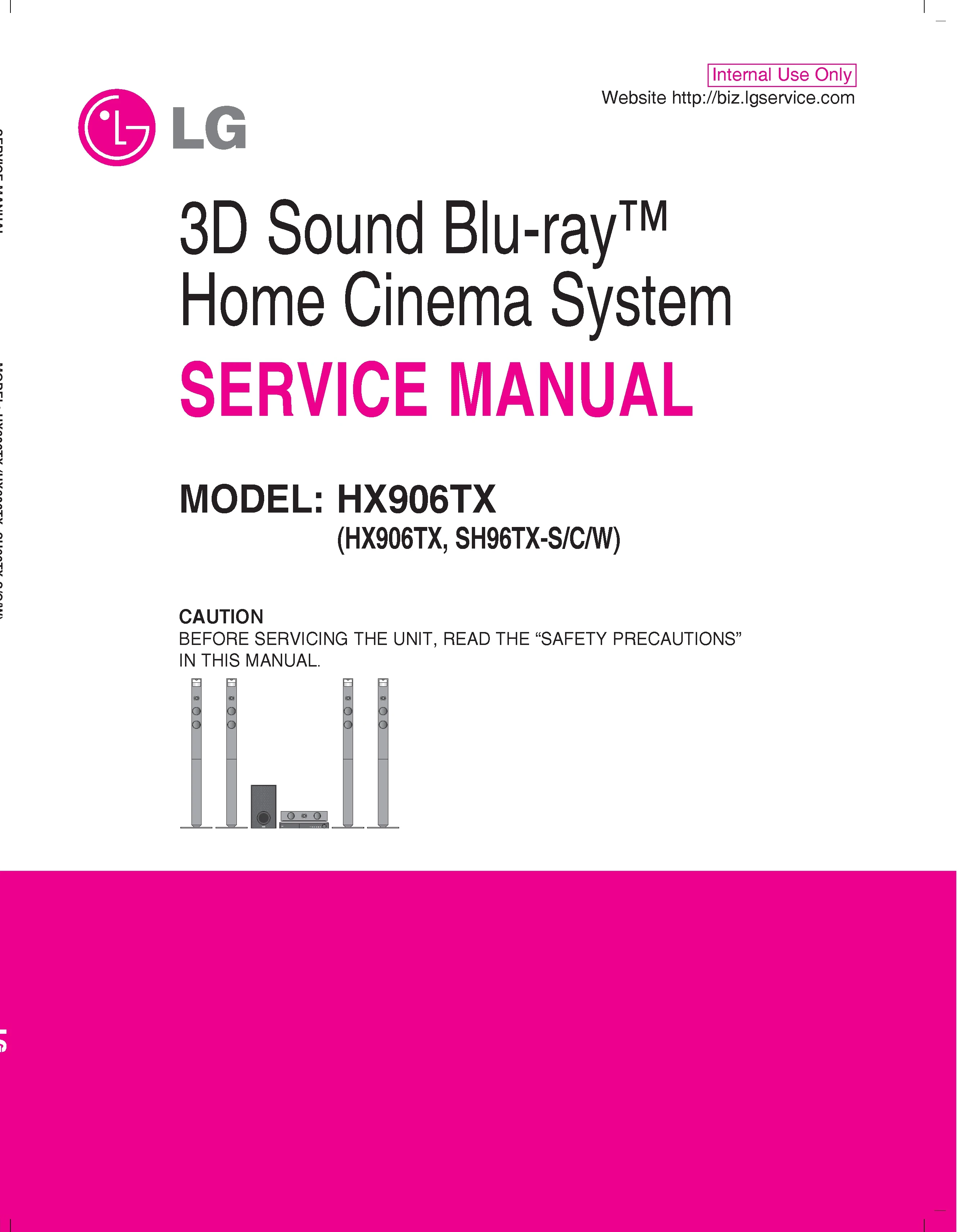Lg hx906tx service manual cover