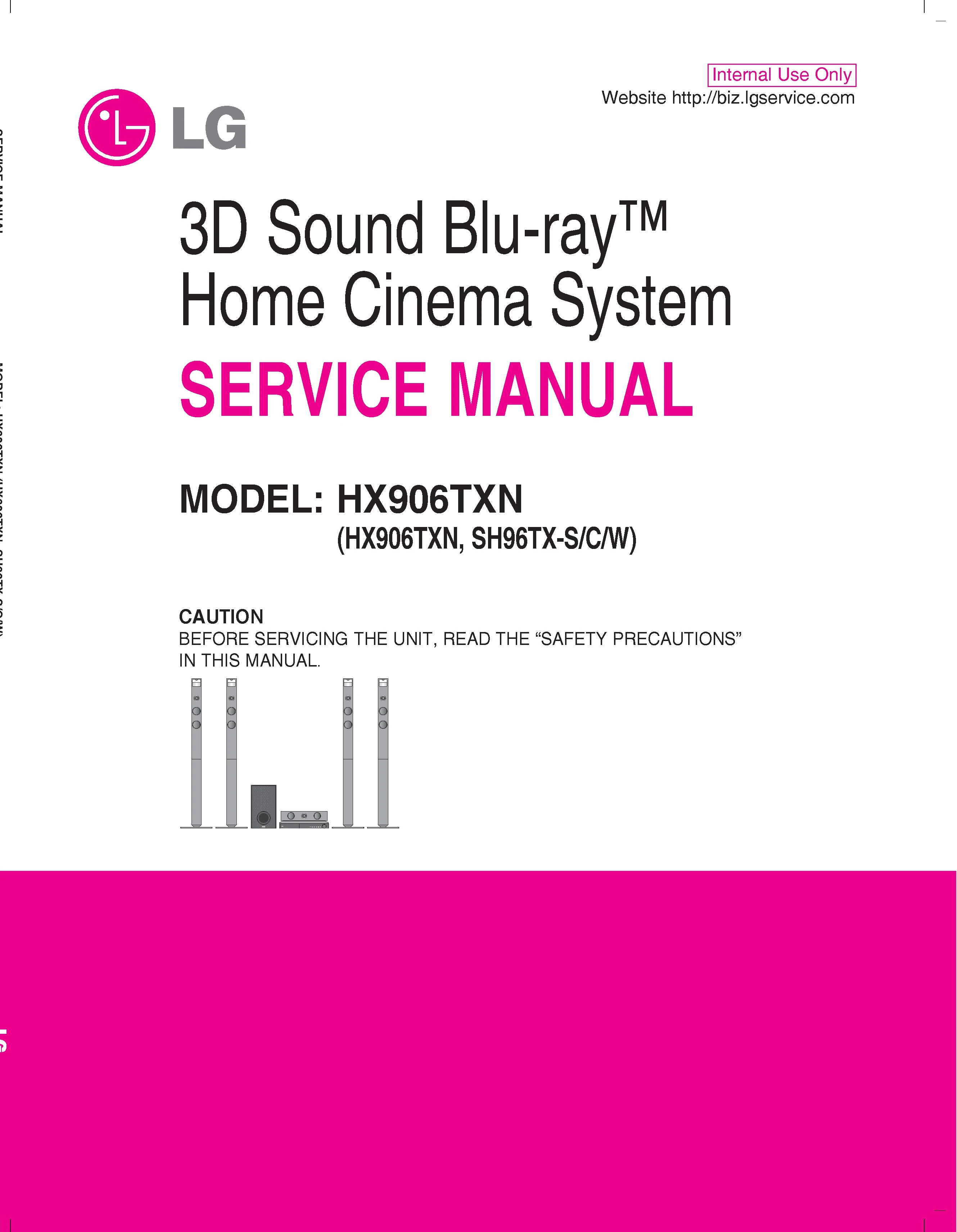 Lg hx906txn service manual cover