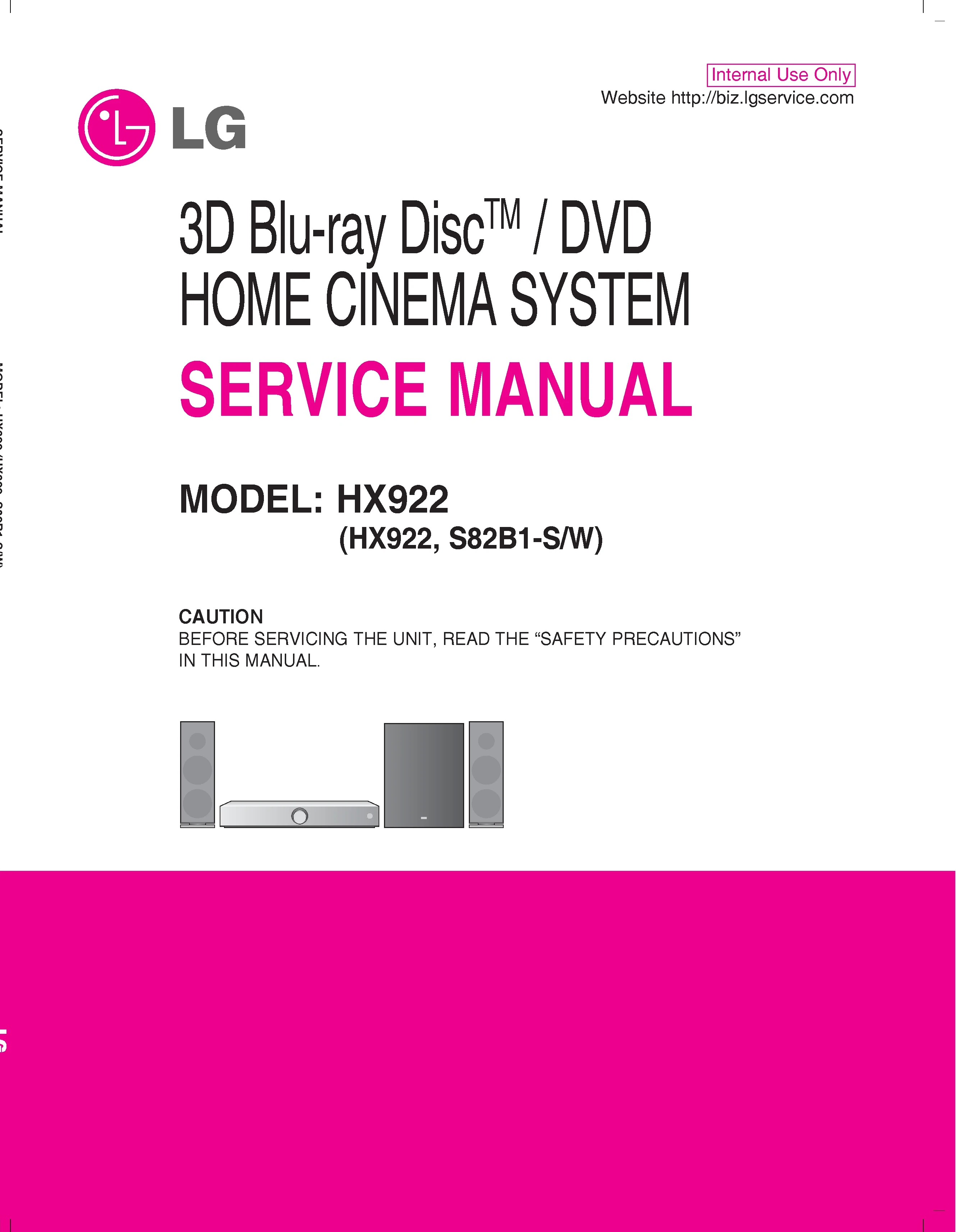 Lg hx922 service manual cover