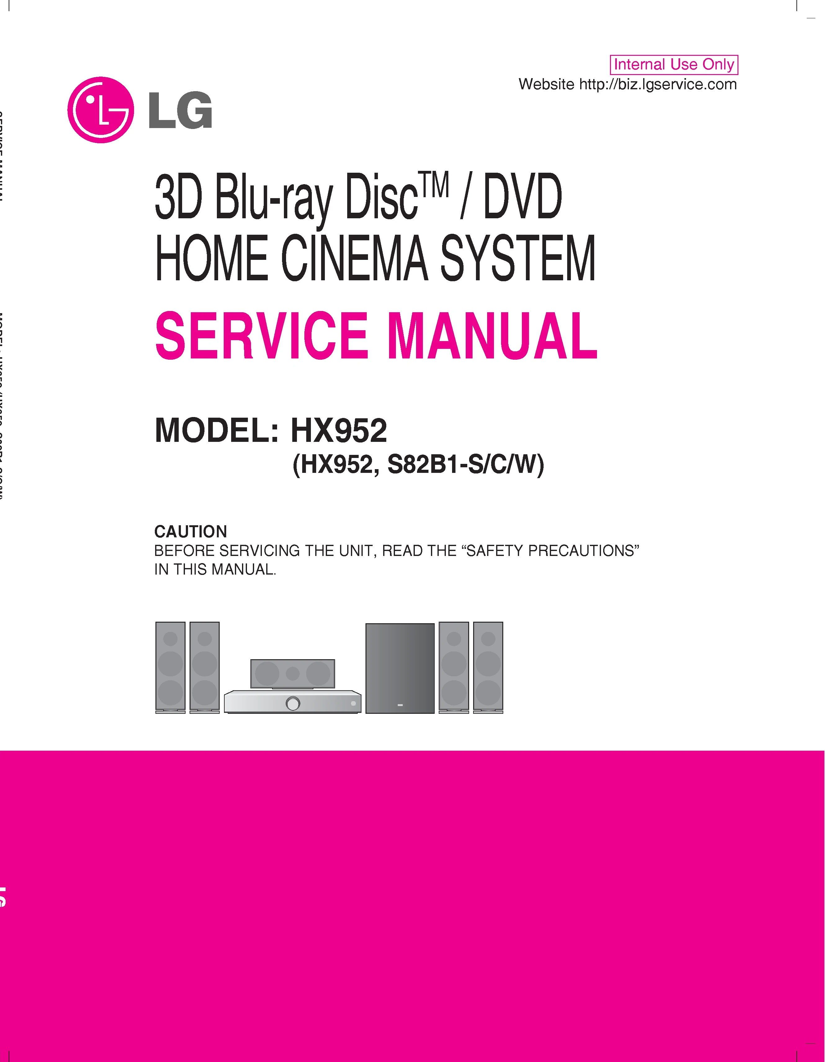 Lg hx952 service manual cover