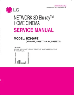 Lg hx966pz service manual cover