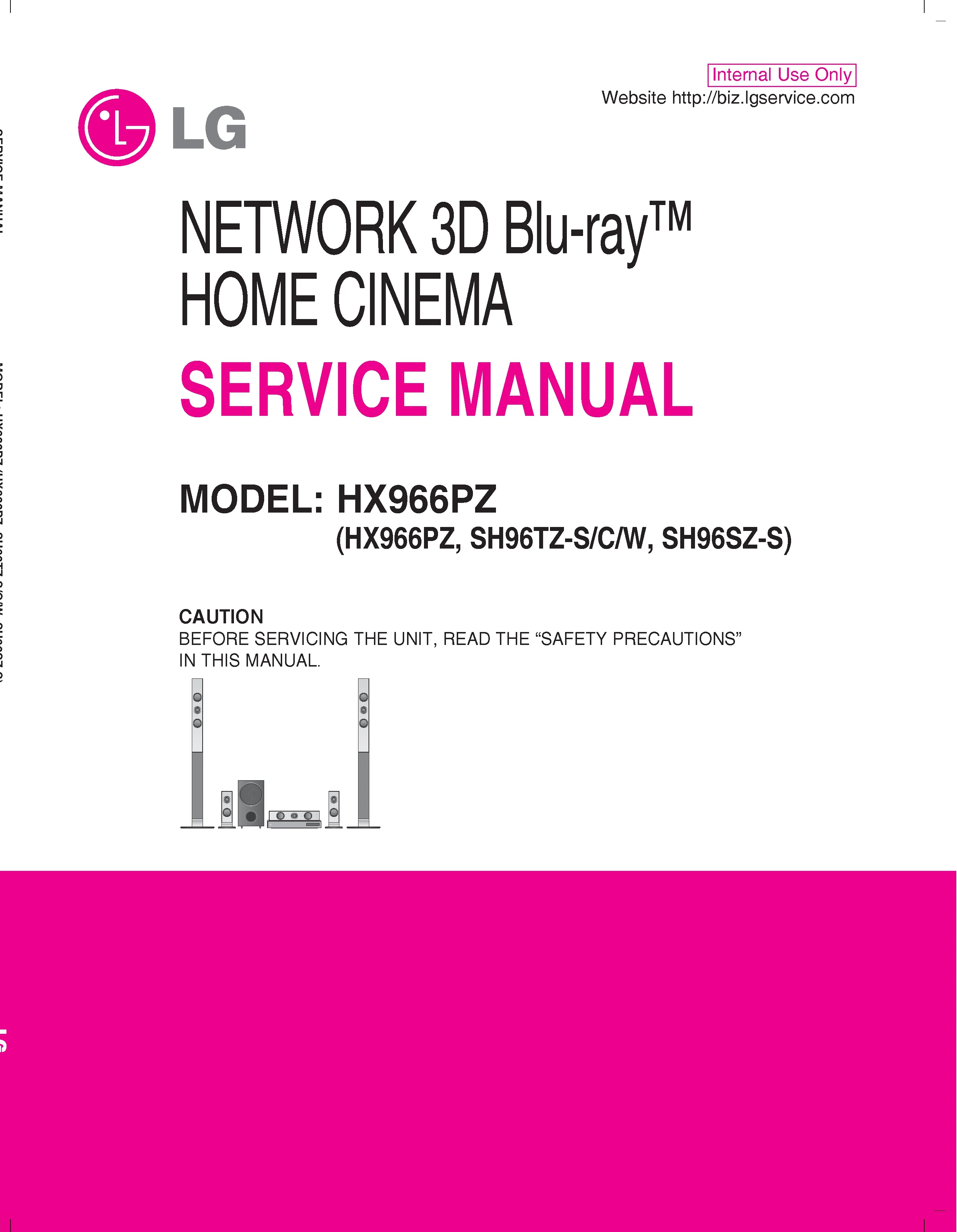 Lg hx966pz service manual cover