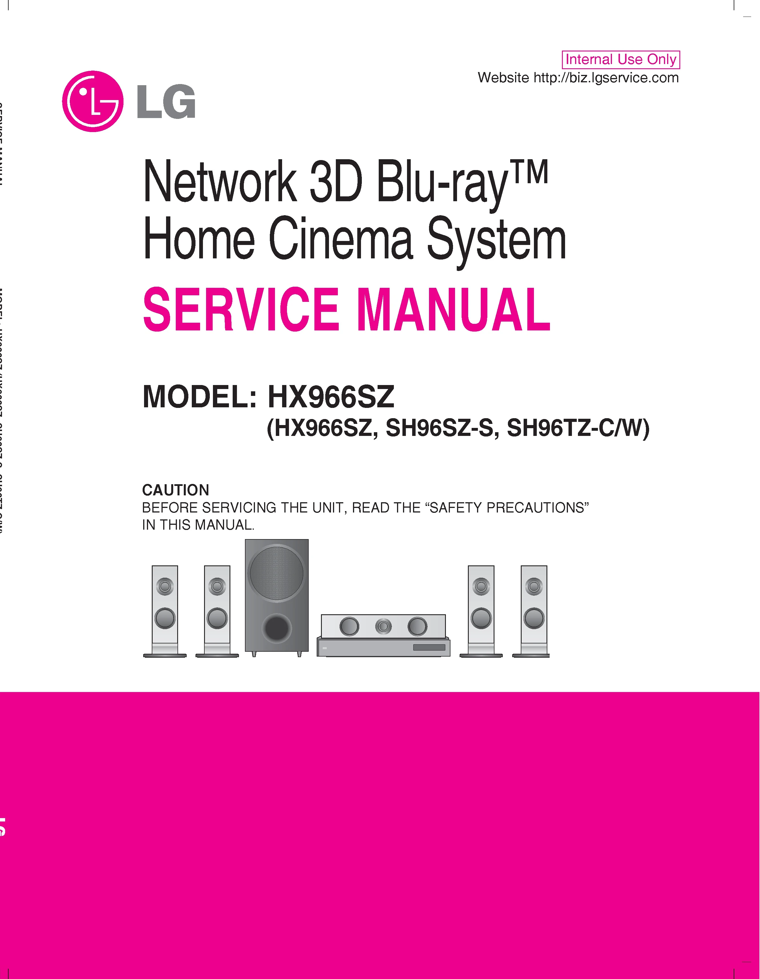 Lg hx966sz service manual cover