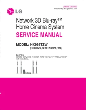 Lg hx966tzw service manual cover