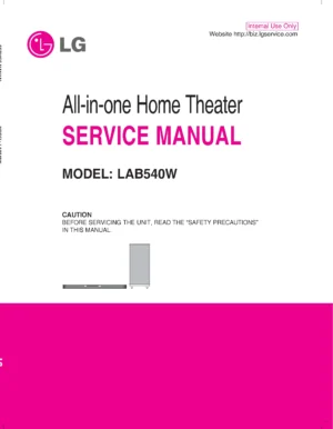 Lg lab540w service manual cover