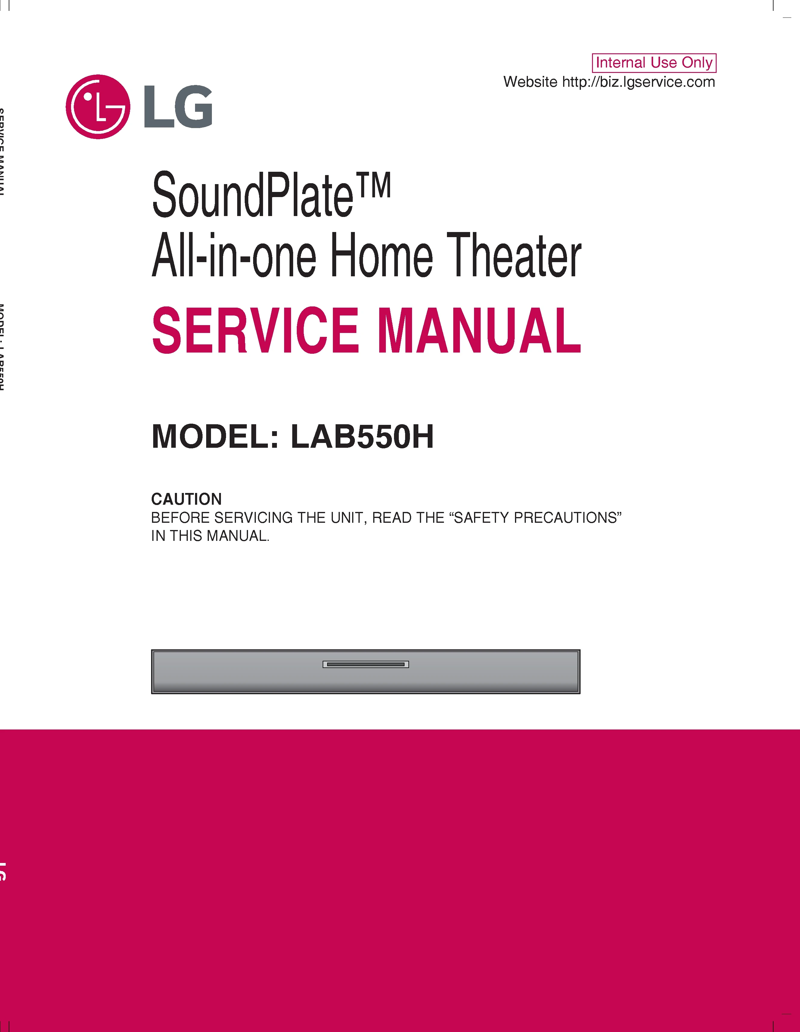 Lg lab550h service manual cover