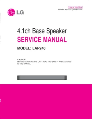 Lg lap240 service manual cover