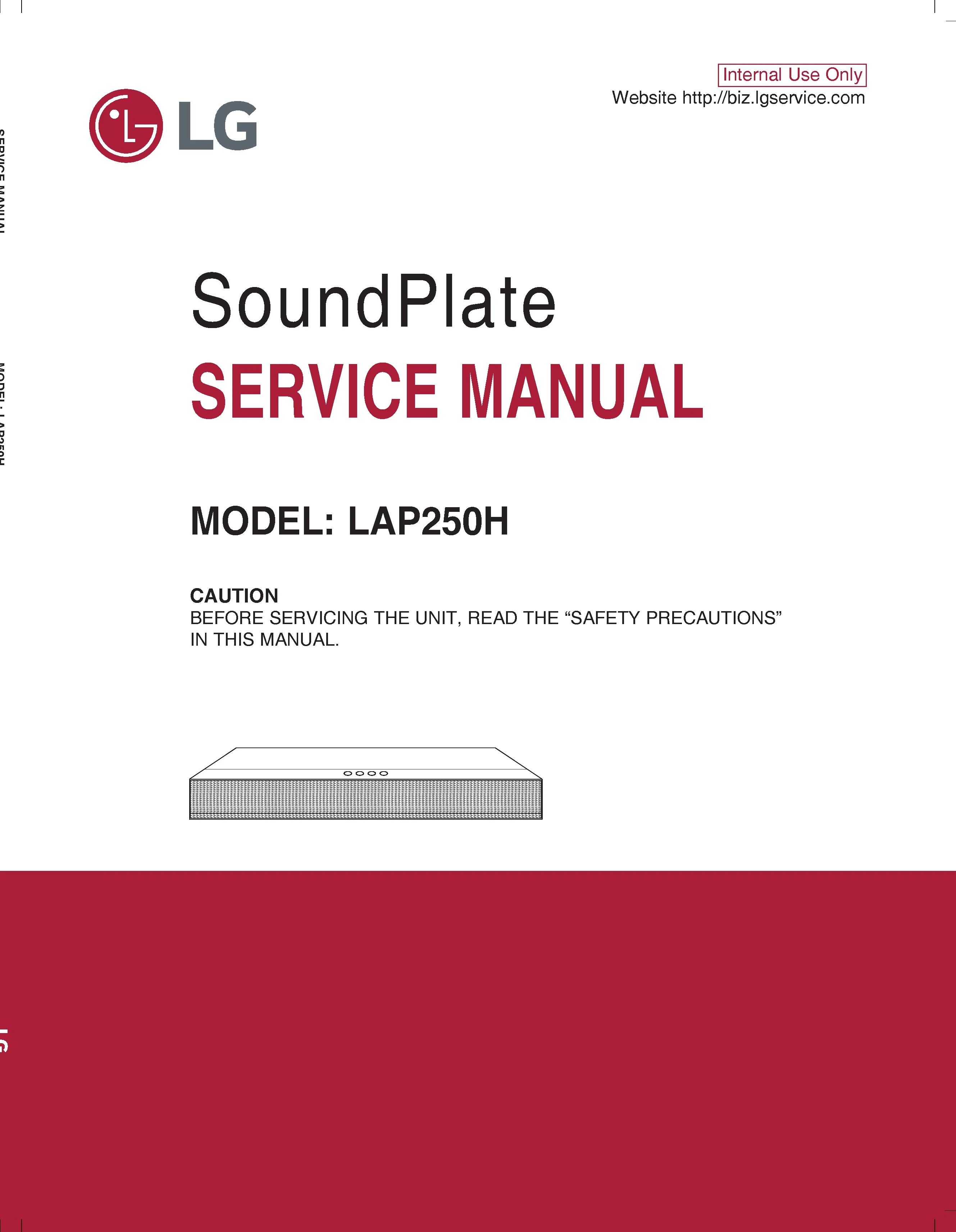 Lg lap250h service manual cover