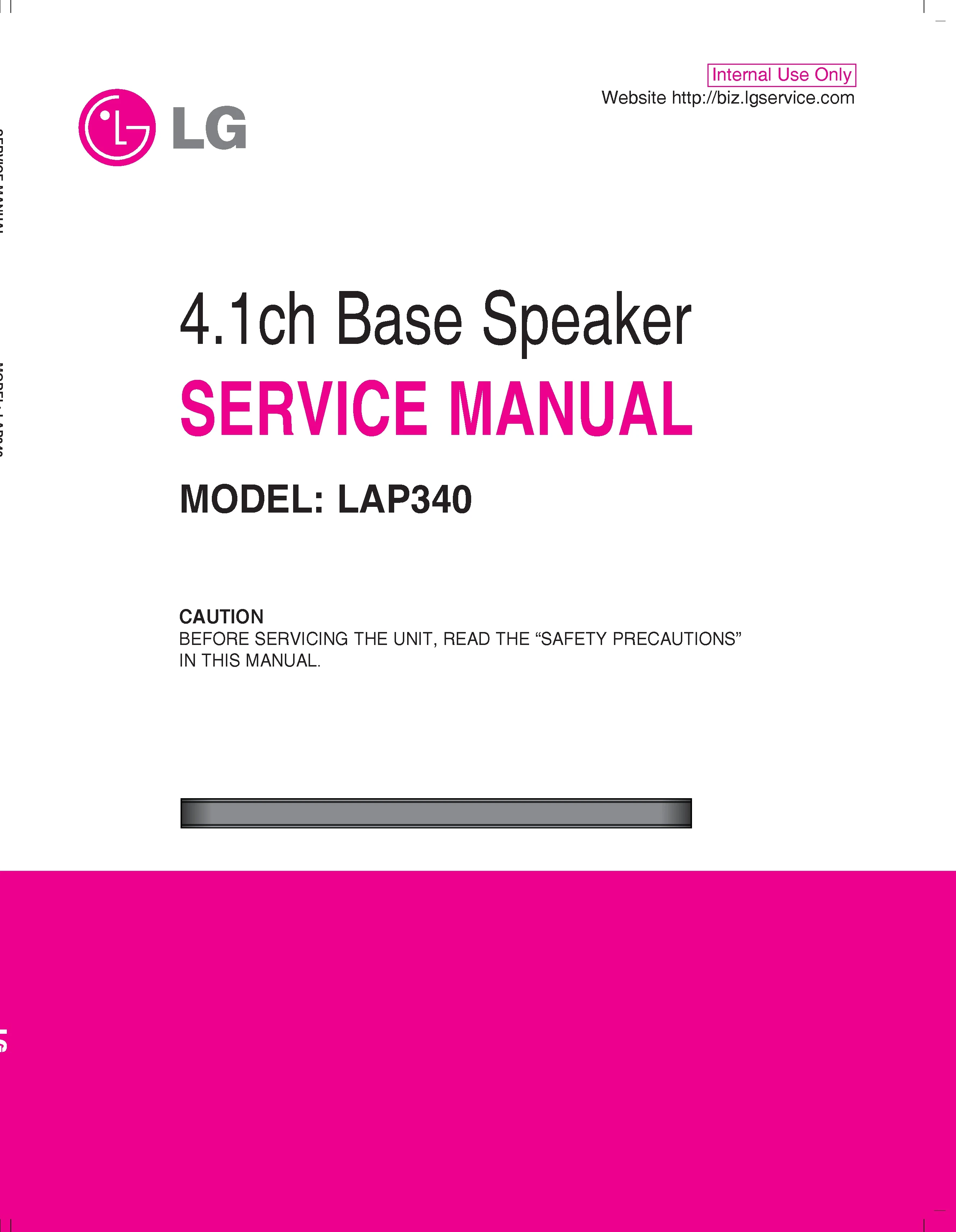 Lg lap340 service manual cover
