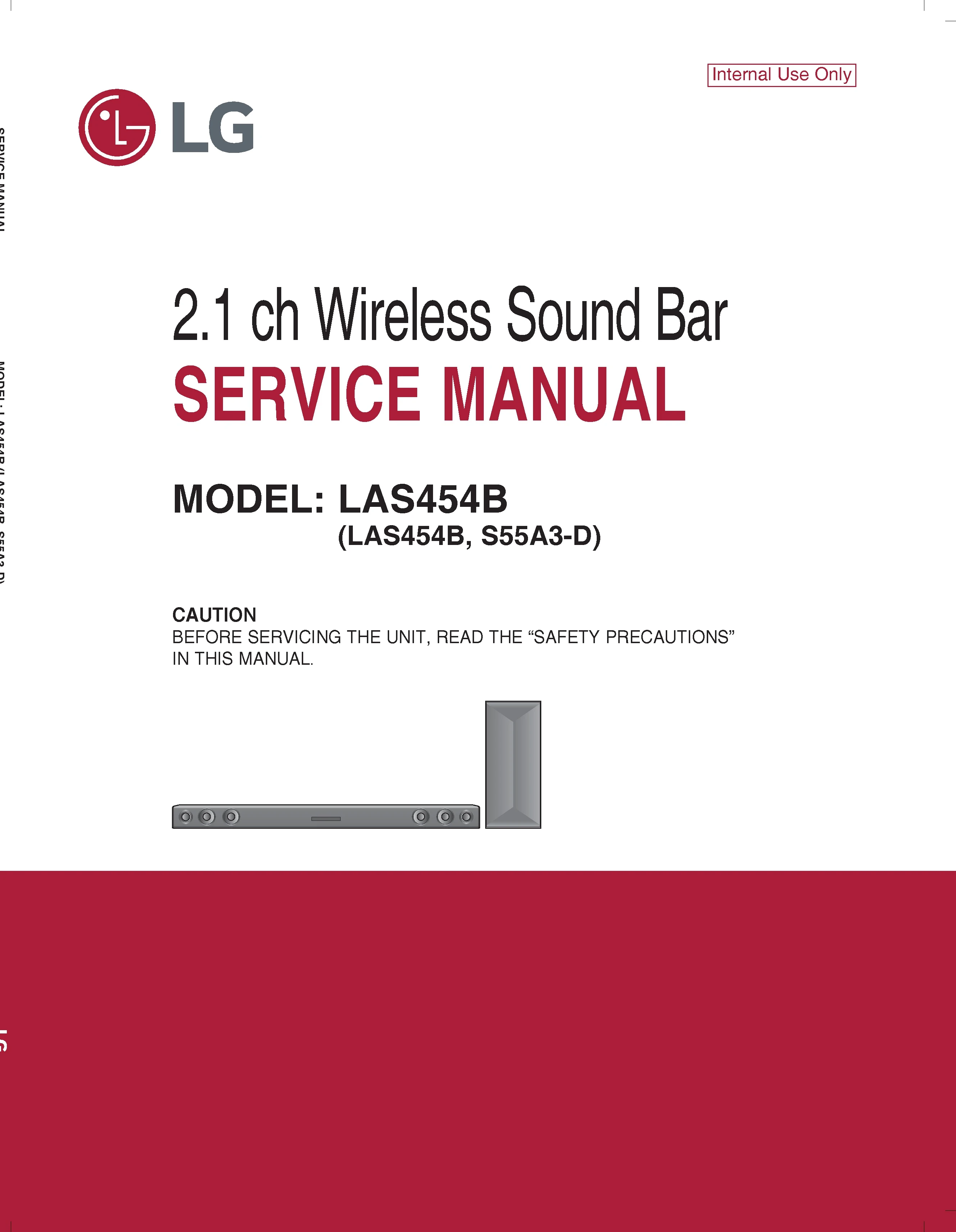 Lg las454b service manual cover